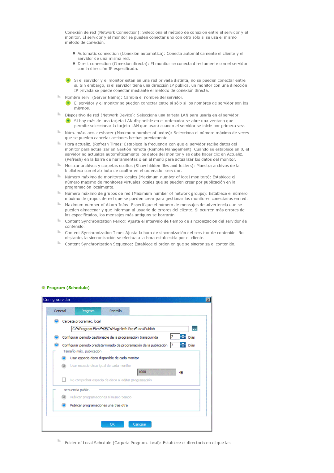 Samsung LH32MGTABU/EN, LH32MGTLBC/EN, LH32MGPLBC/EN, LH32MGPLSC/EN manual Program Schedule 