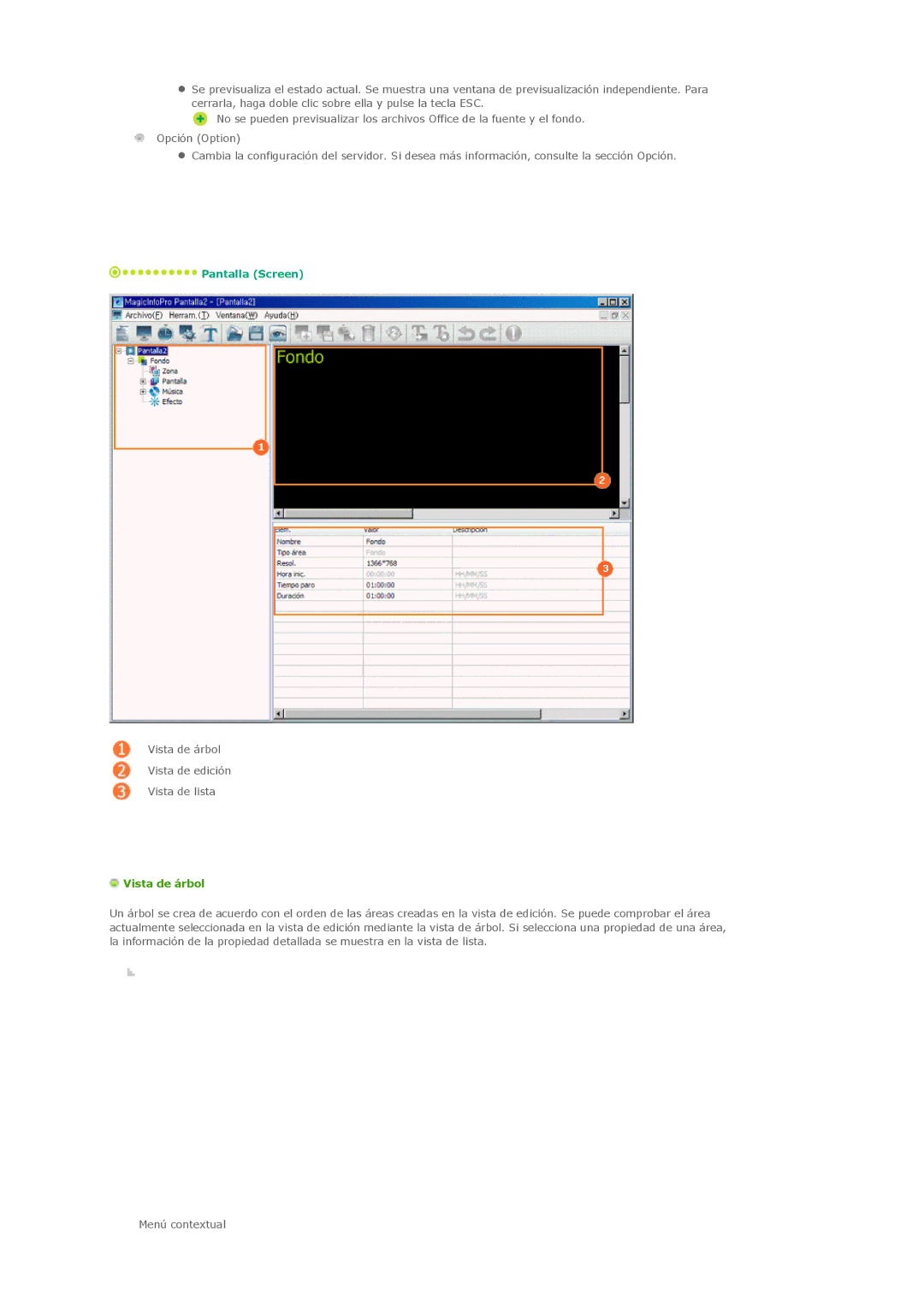 Samsung LH32MGPLSC/EN, LH32MGTLBC/EN, LH32MGPLBC/EN, LH32MGTABU/EN manual Pantalla Screen 