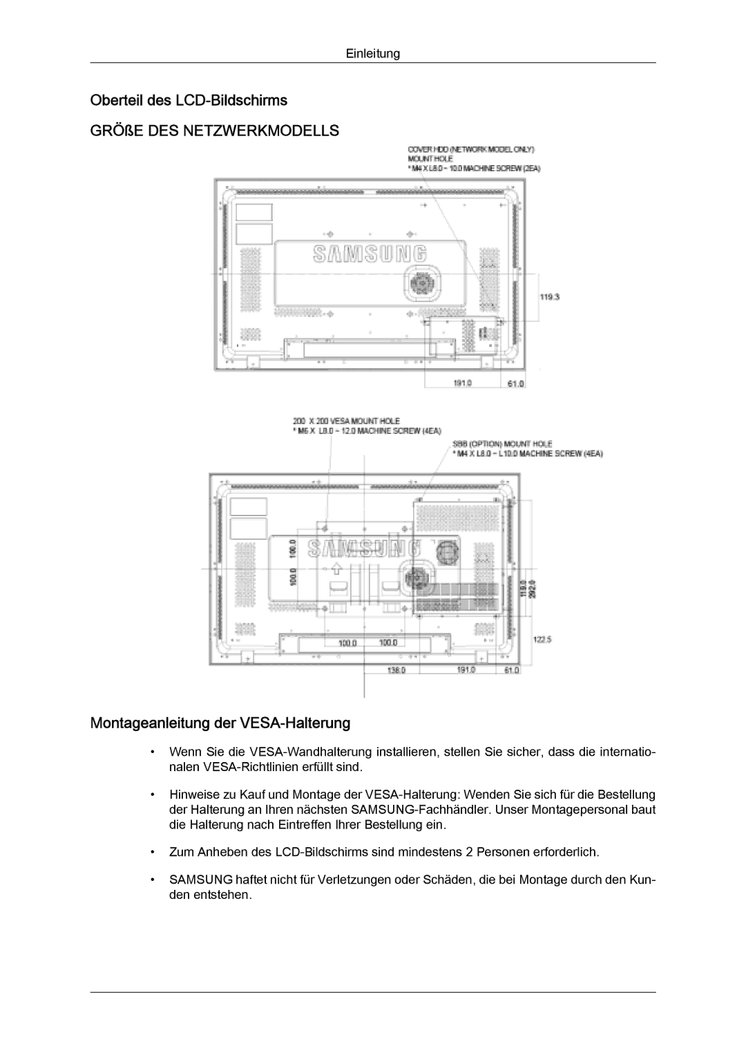 Samsung LH32MGQPBC/EN, LH32MGULBC/EN, LH32MGQLBC/EN manual Einleitung 