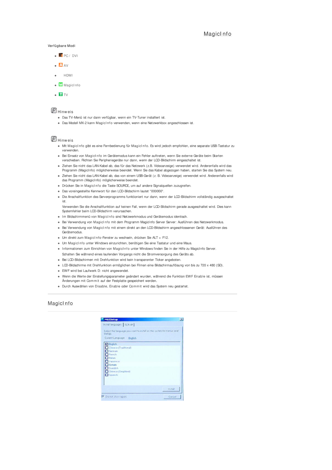 Samsung LH32MGQLBC/EN, LH32MGULBC/EN, LH32MGQPBC/EN manual MagicInfo 