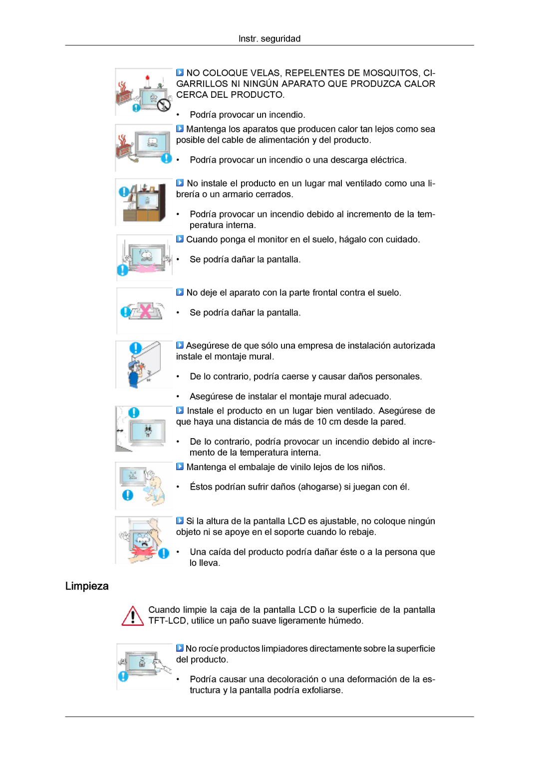 Samsung LH32MGULBC/EN, LH32MGQLBC/EN, LH32MGUSBC/EN, LH32MGQMBC/EN manual Limpieza 