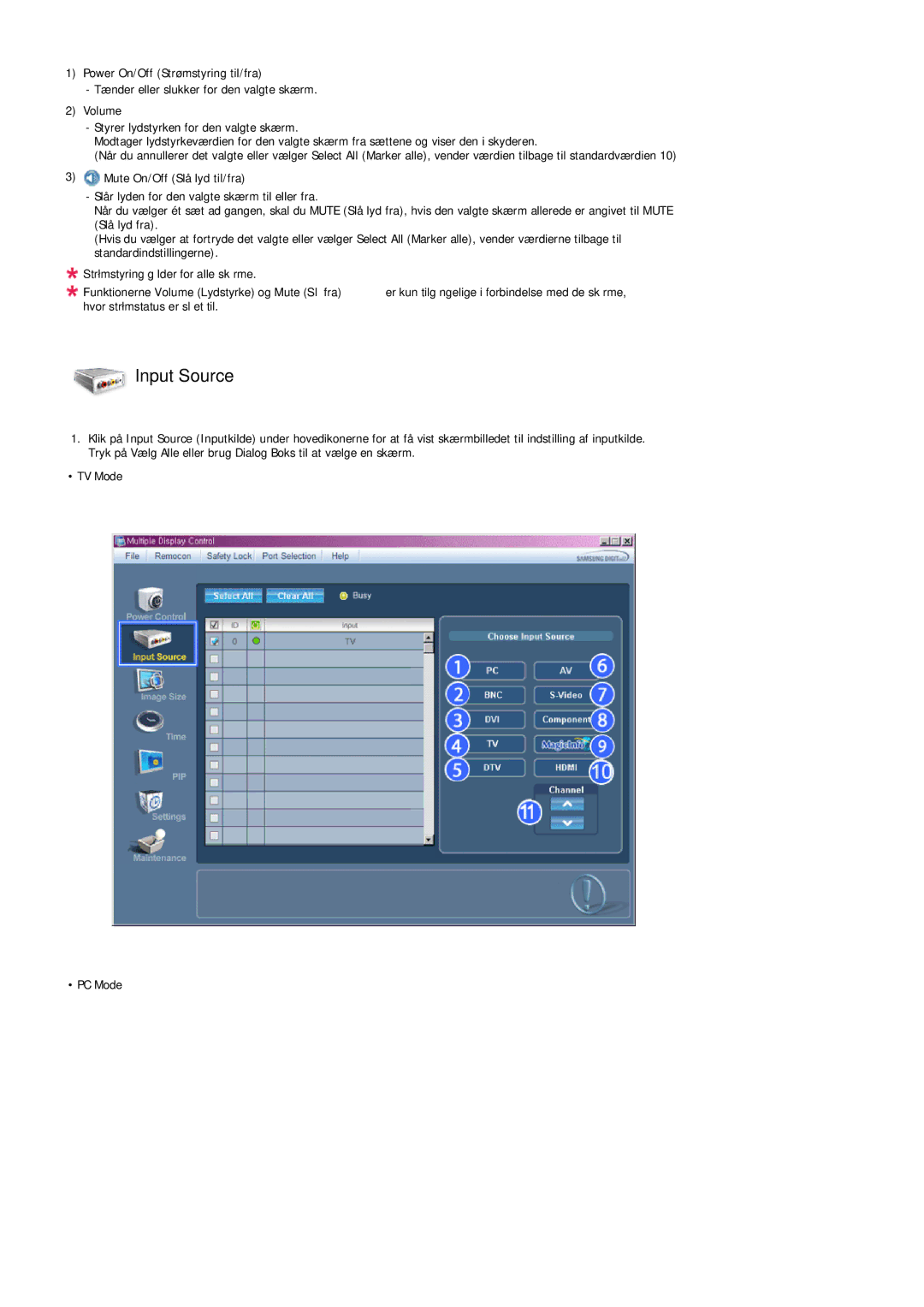 Samsung LH32MGULBC/EN, LH32MGQLBC/EN manual Input Source 