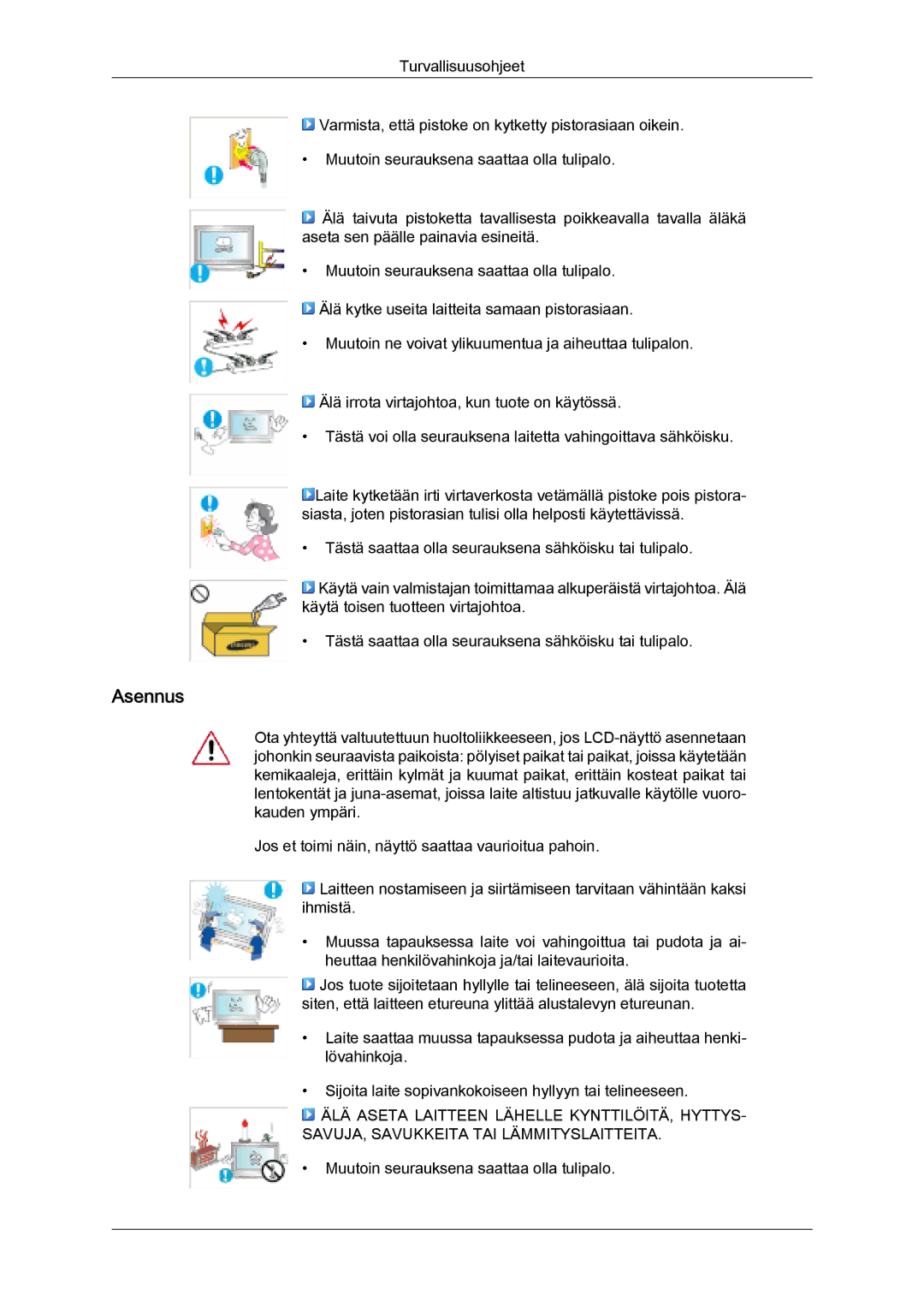 Samsung LH32MGQLBC/EN, LH32MGULBC/EN manual Asennus 