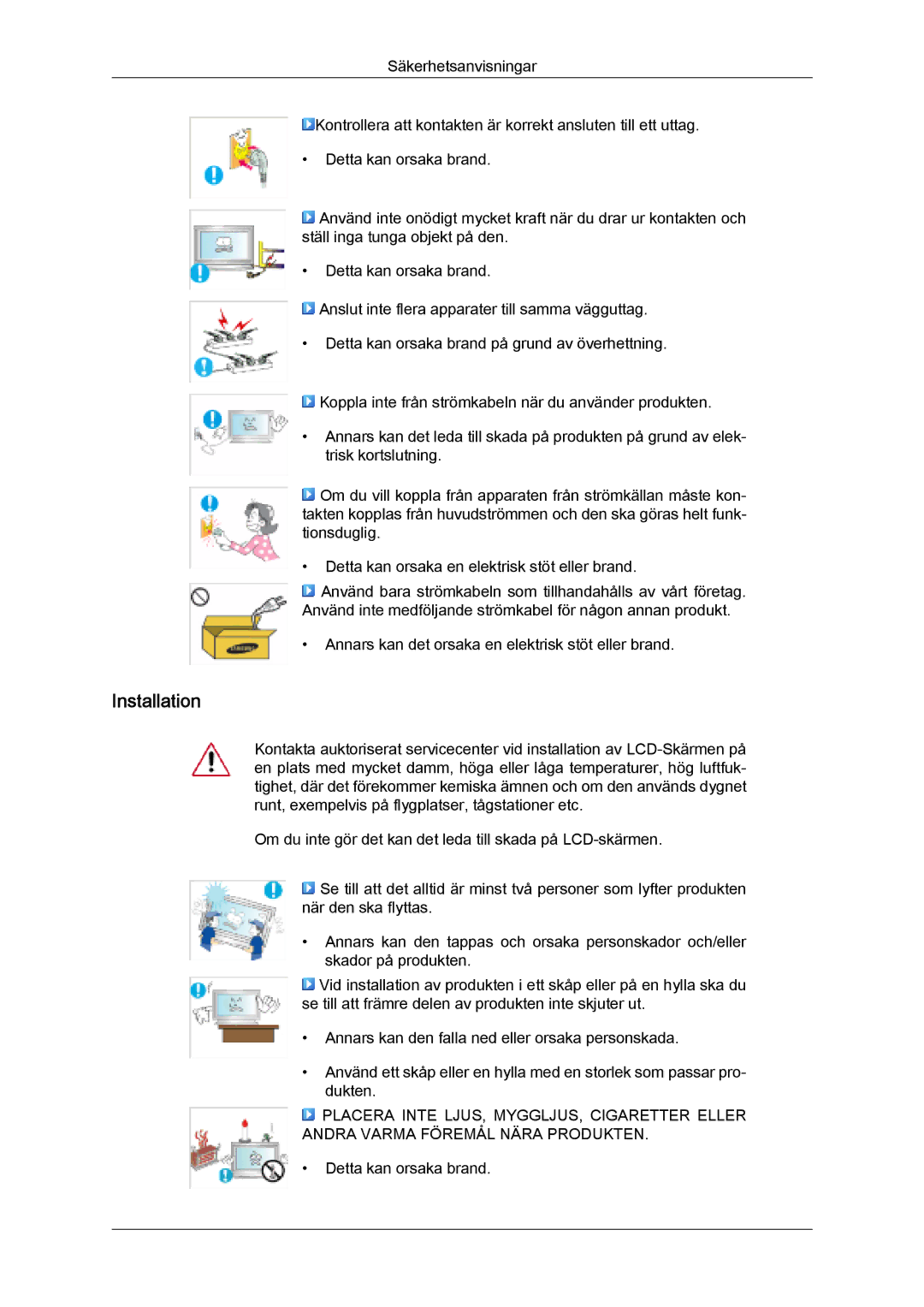 Samsung LH32MGQLBC/EN, LH32MGULBC/EN manual Installation 