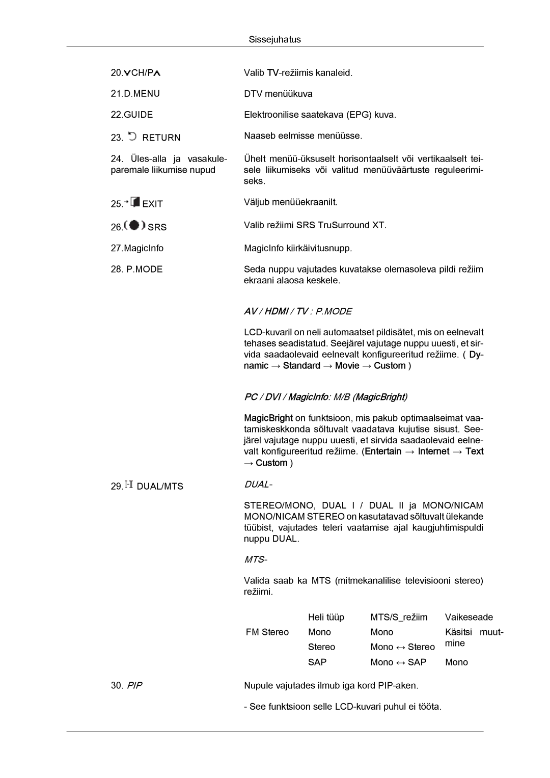 Samsung LH32MGULBC/EN manual AV / Hdmi / TV P.MODE, → Custom 