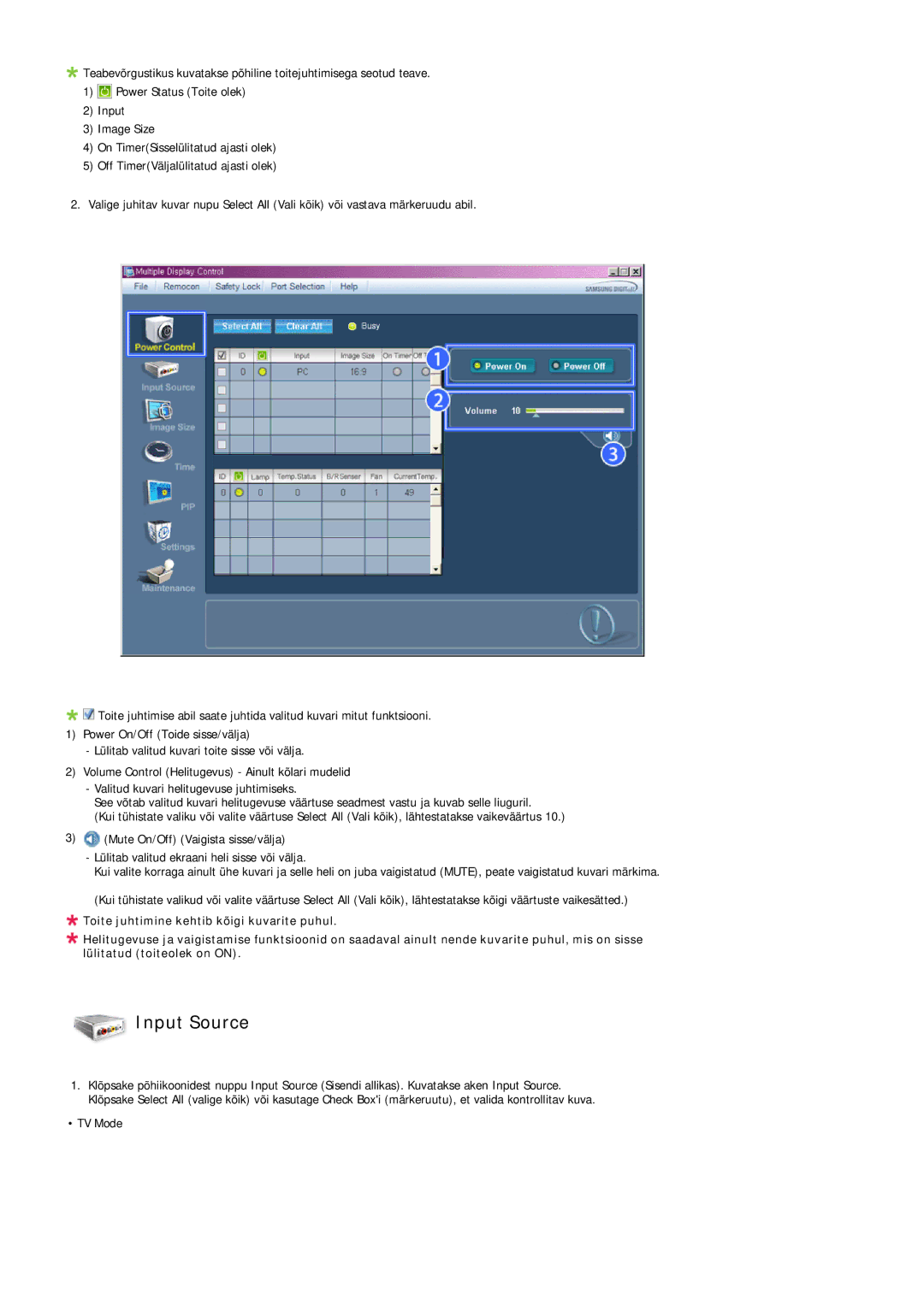 Samsung LH32MGULBC/EN manual Input Source 