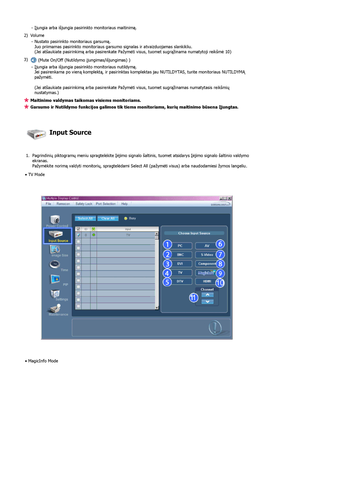 Samsung LH32MGULBC/EN manual Input Source 