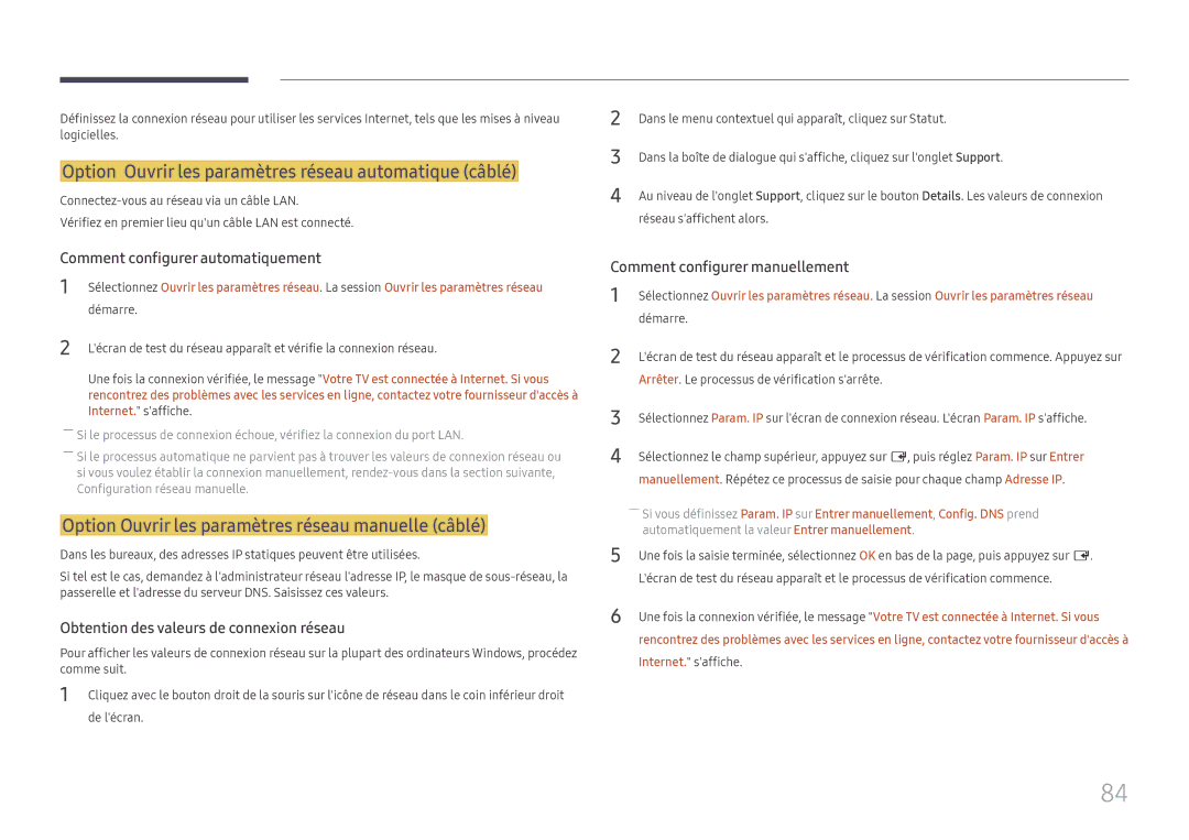 Samsung LH32OMHPWBC/EN manual Option Ouvrir les paramètres réseau automatique câblé, Comment configurer automatiquement 