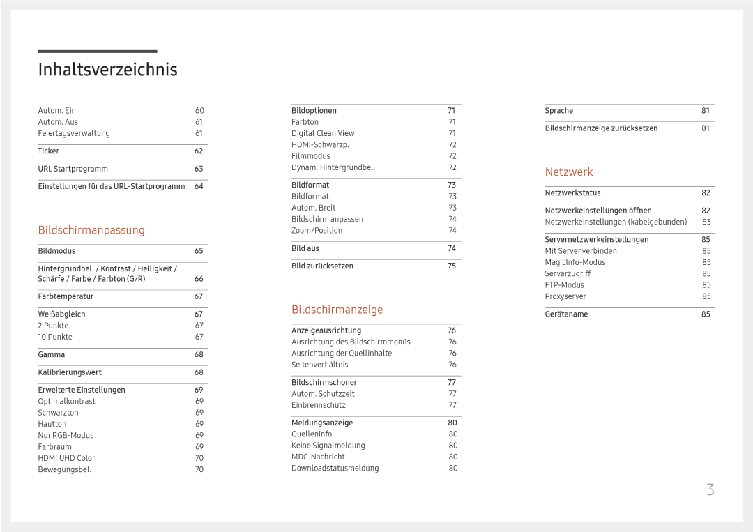 Samsung LH32OMHPWBC/EN manual Bildschirmanpassung 