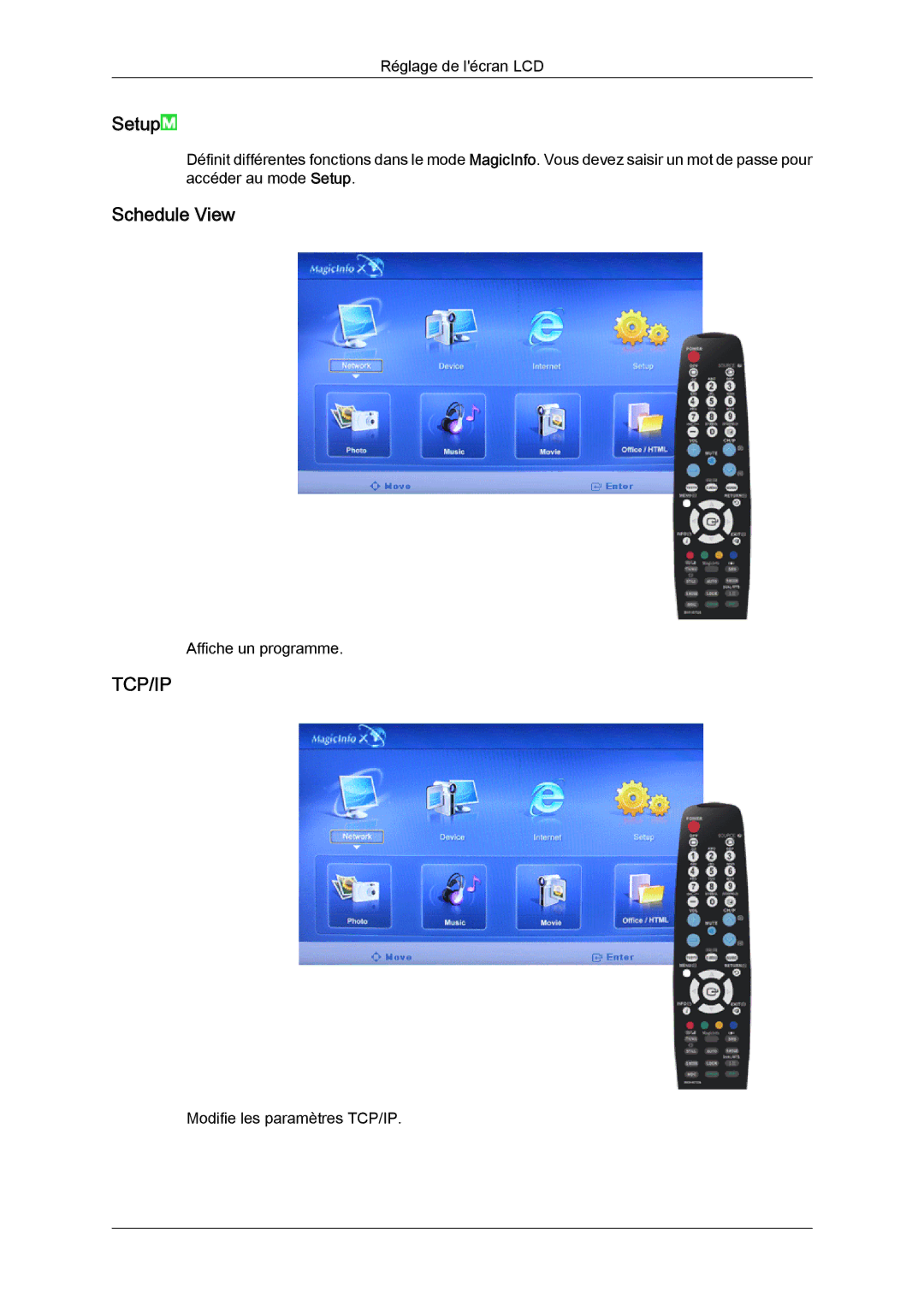 Samsung LH32TCTMBC/EN manual Setup, Schedule View 