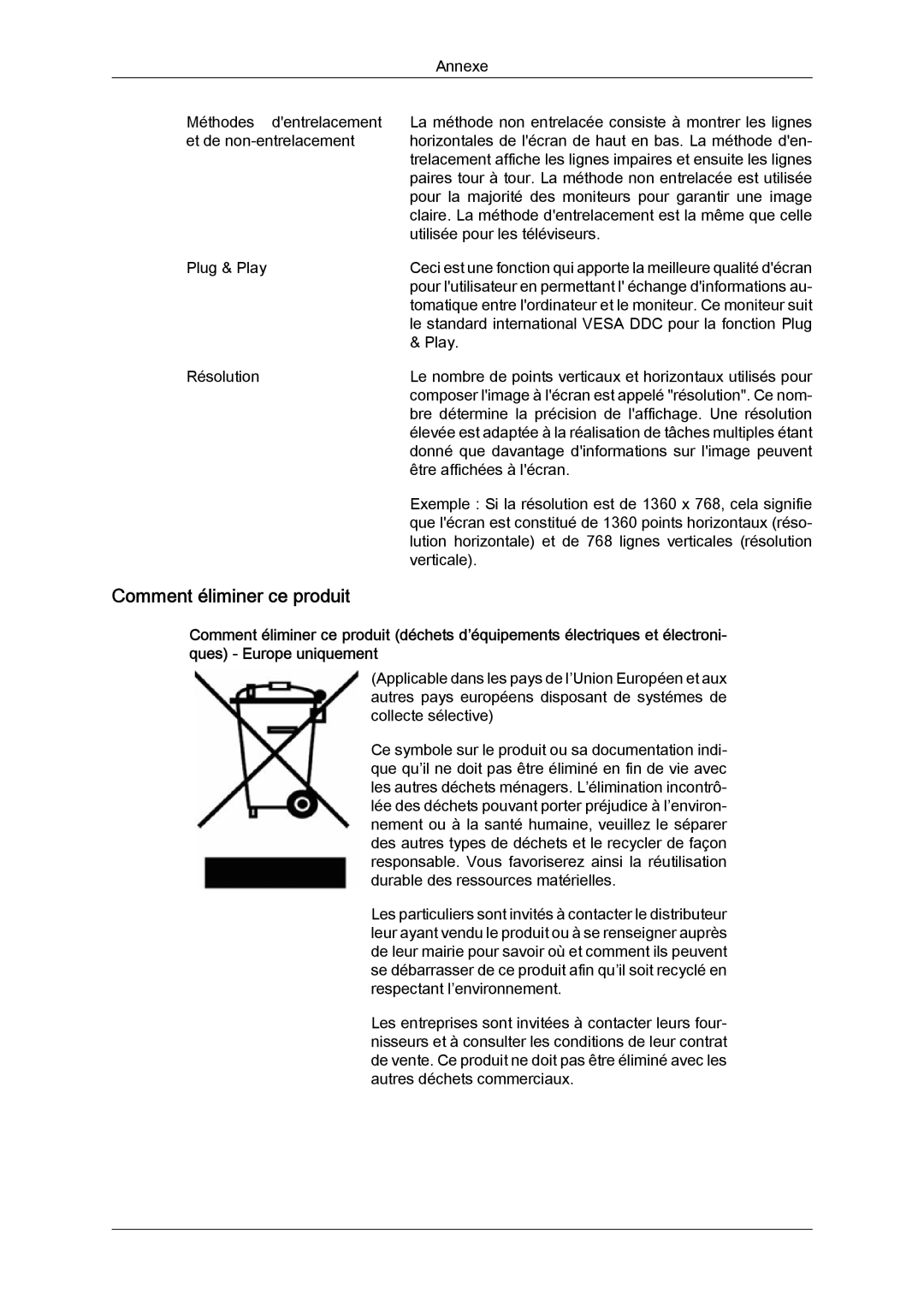 Samsung LH32TCTMBC/EN manual Comment éliminer ce produit 