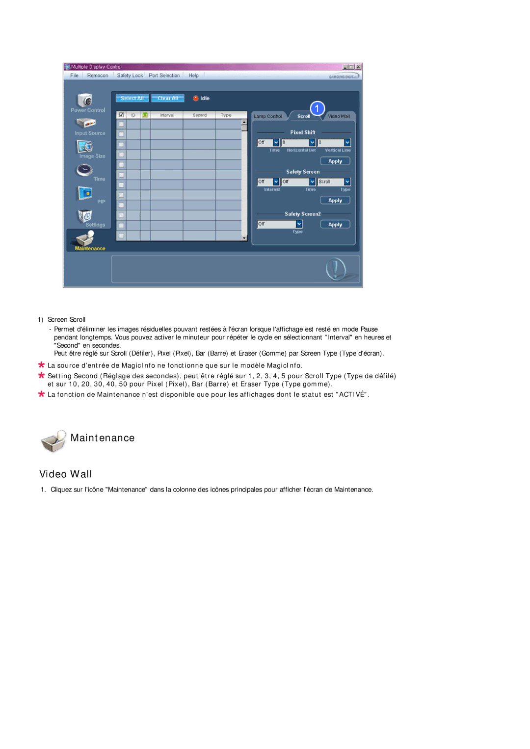 Samsung LH32TCTMBC/EN manual Maintenance Video Wall 