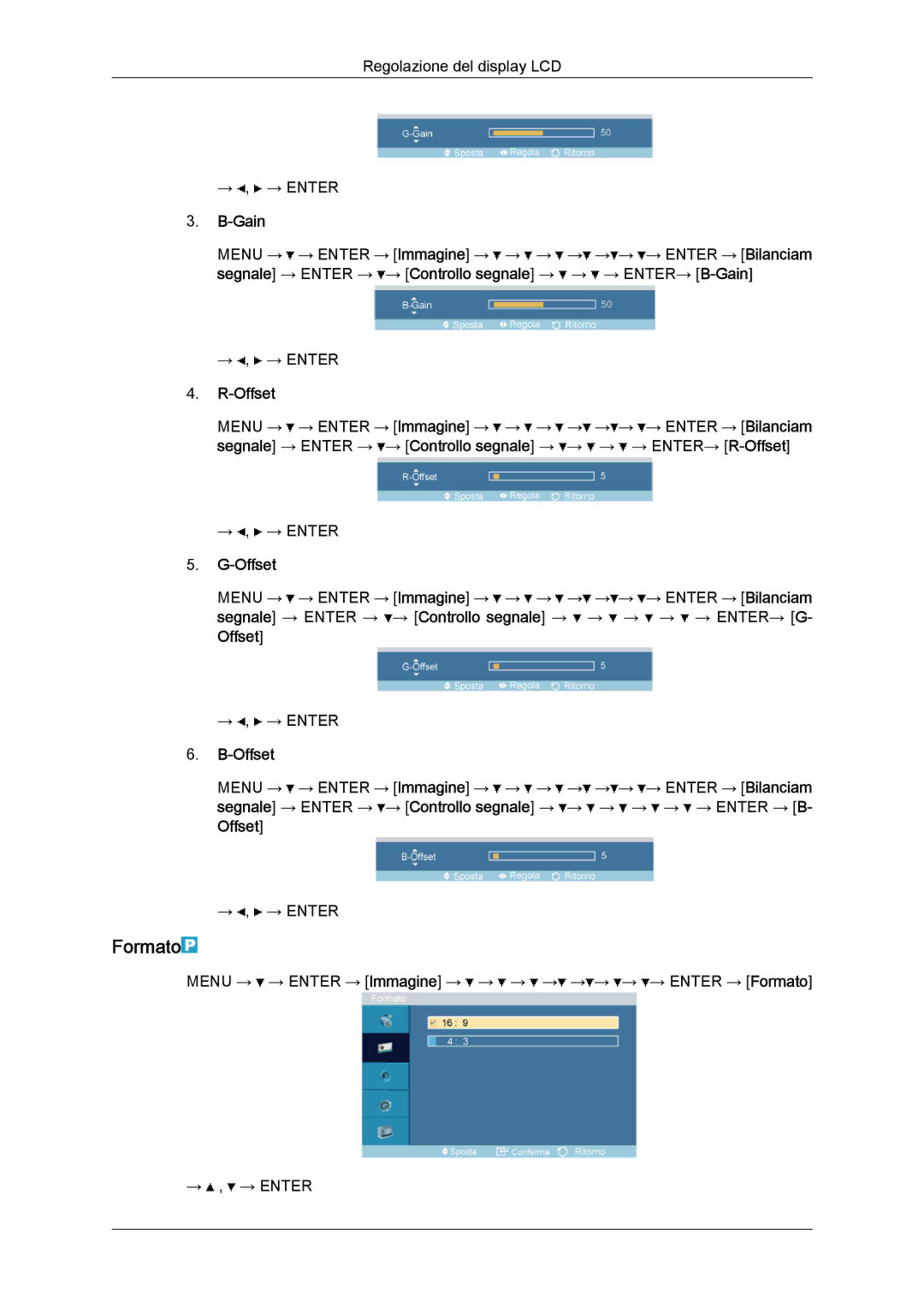 Samsung LH32TCTMBC/EN manual Formato, Offset 