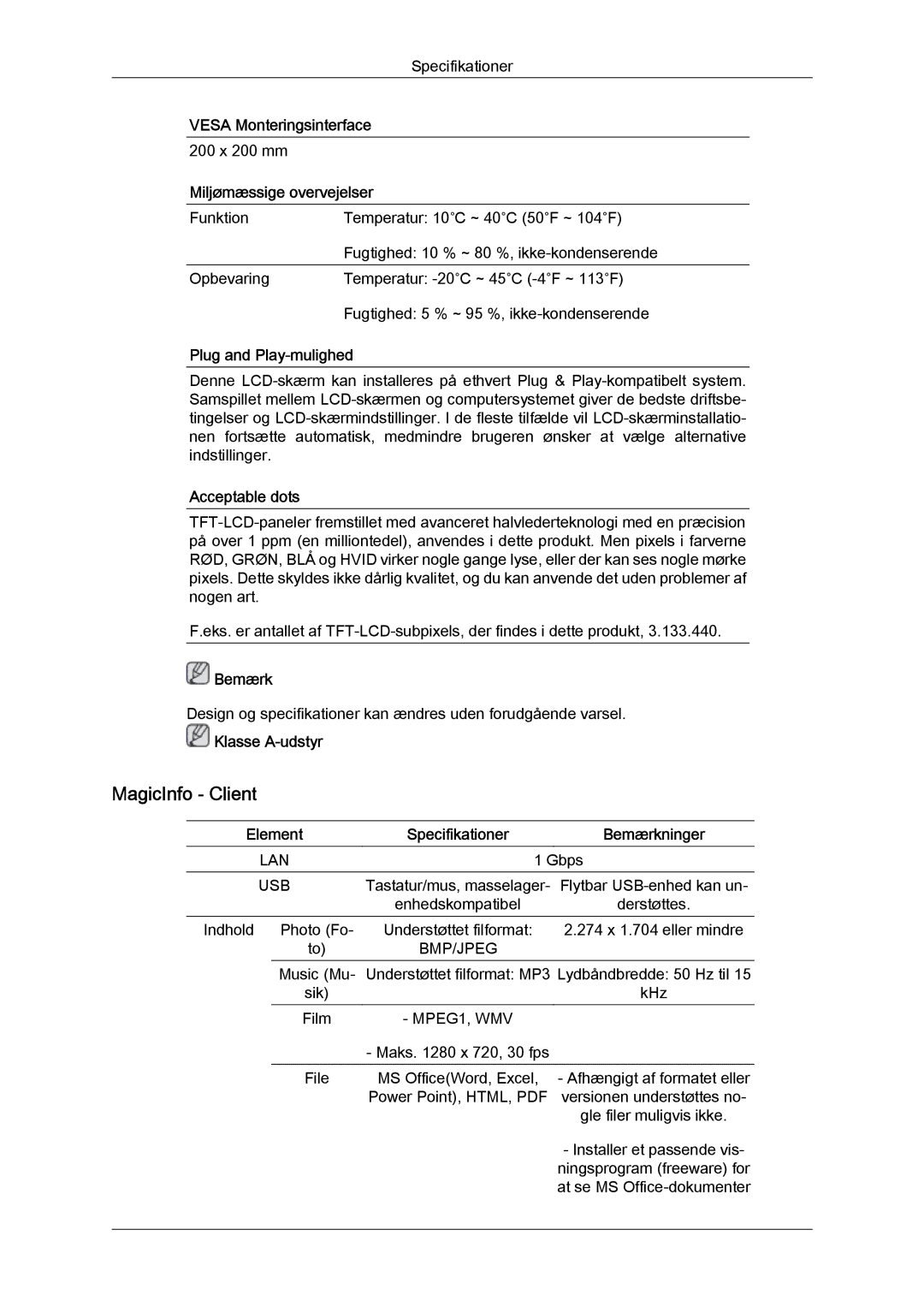 Samsung LH32TCTMBC/EN manual MagicInfo Client 