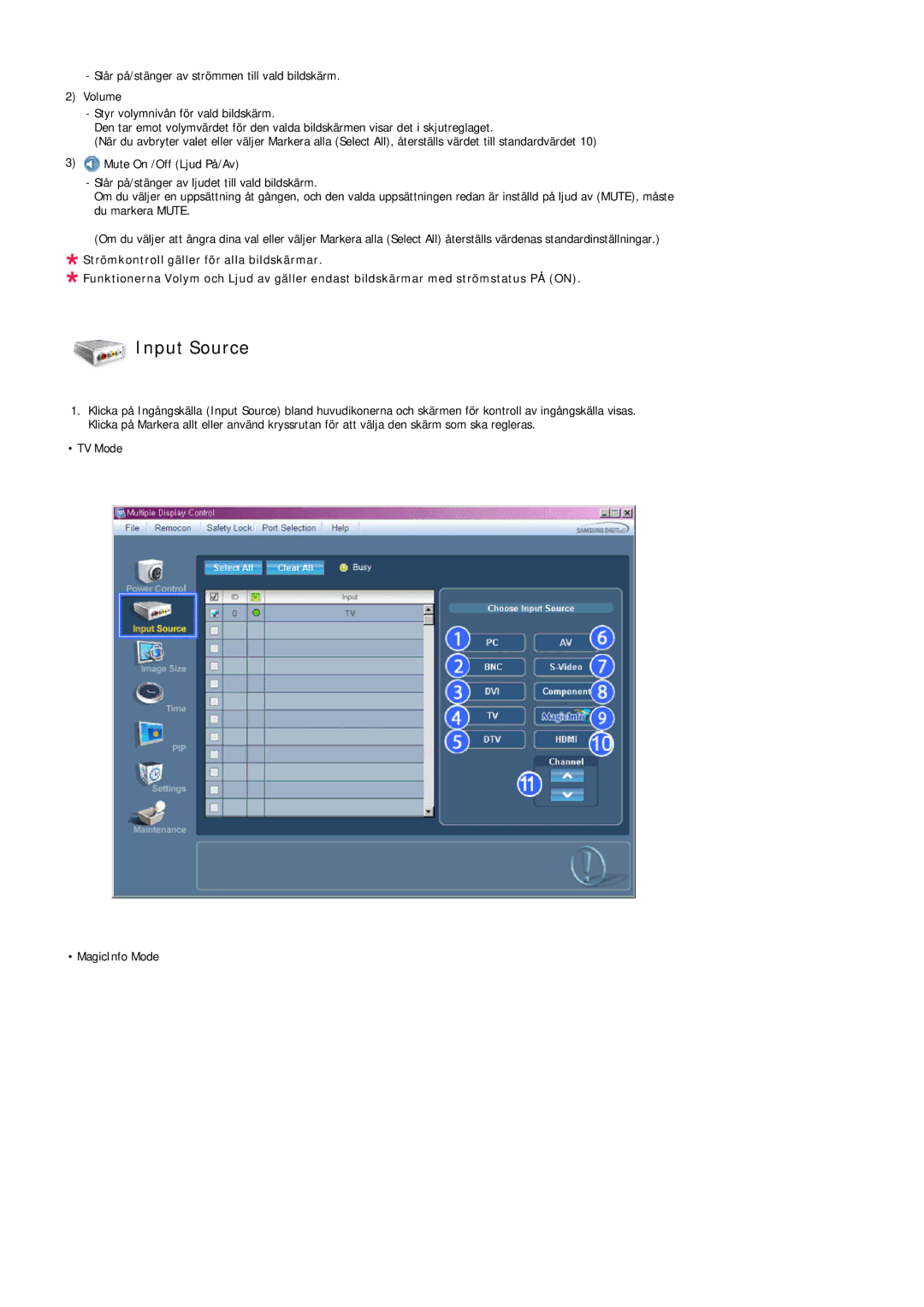 Samsung LH32TCTMBC/EN manual Input Source 