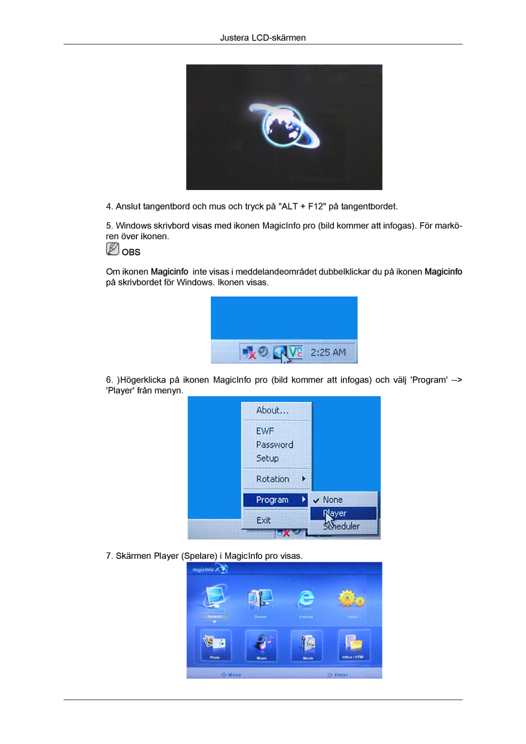 Samsung LH32TCTMBC/EN manual Obs 