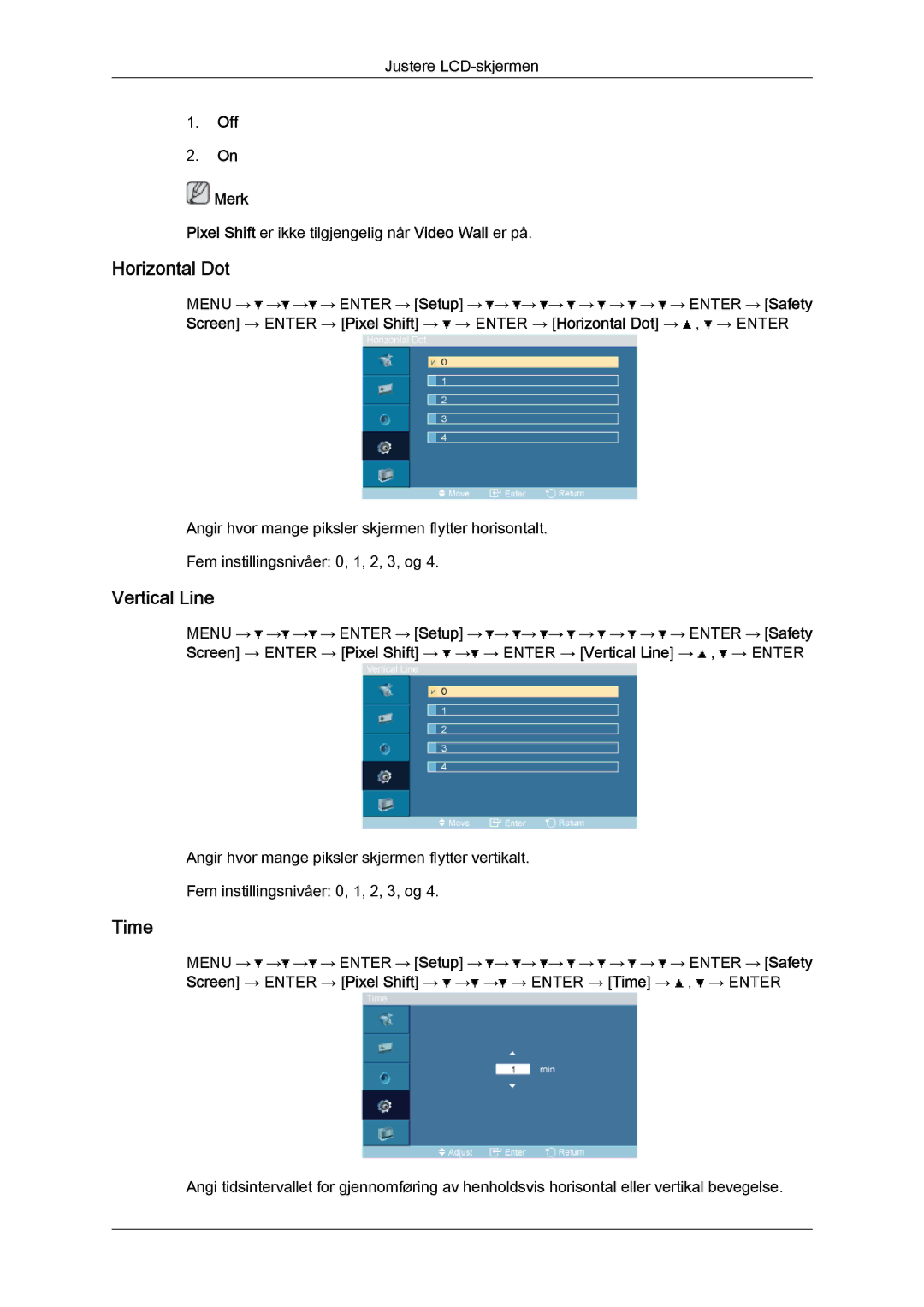 Samsung LH32TCTMBC/EN manual Horizontal Dot, Vertical Line 