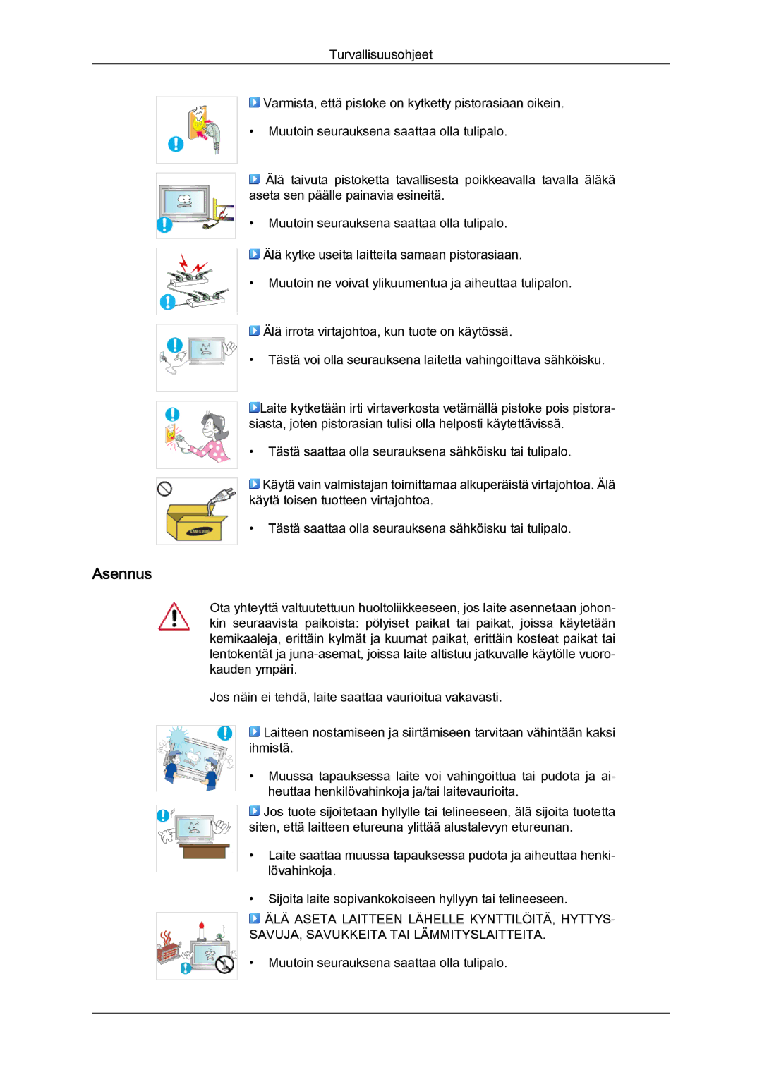 Samsung LH32TCTMBC/EN manual Asennus 