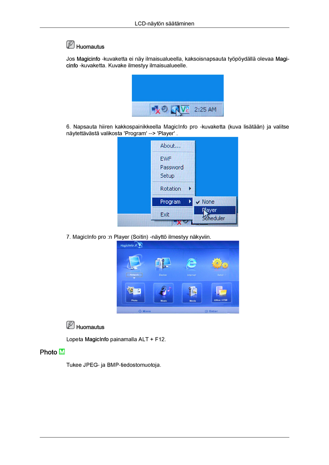 Samsung LH32TCTMBC/EN manual Photo 