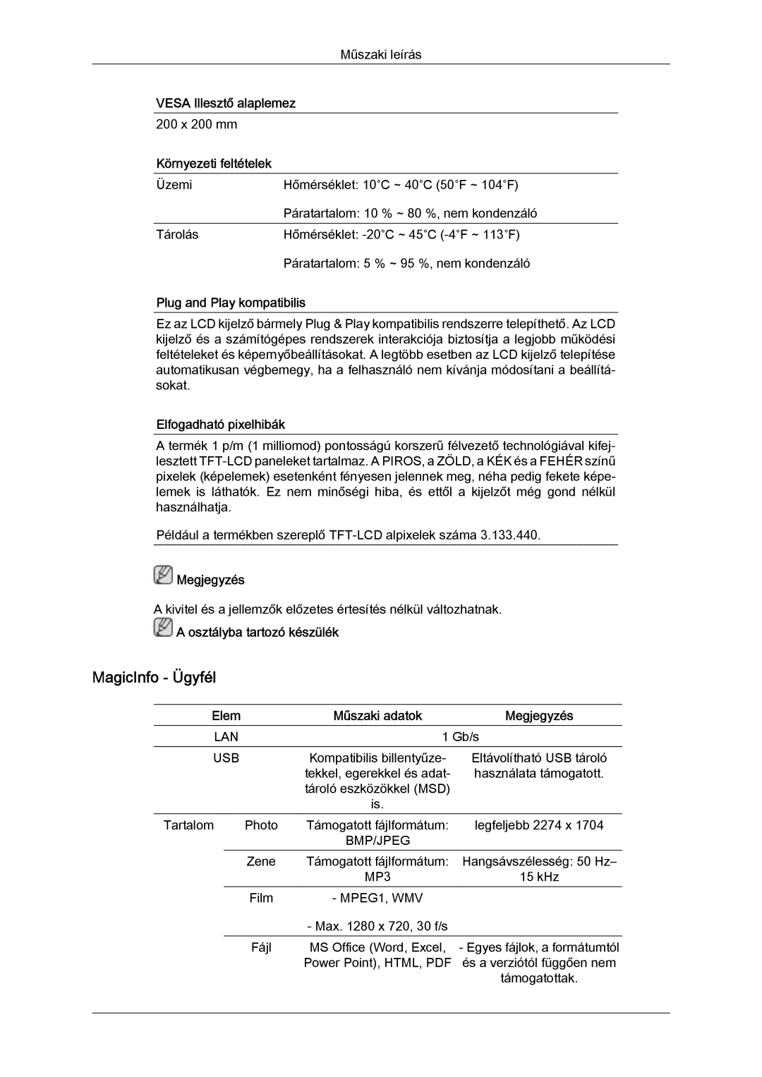 Samsung LH32TCTMBC/EN manual MagicInfo Ügyfél 