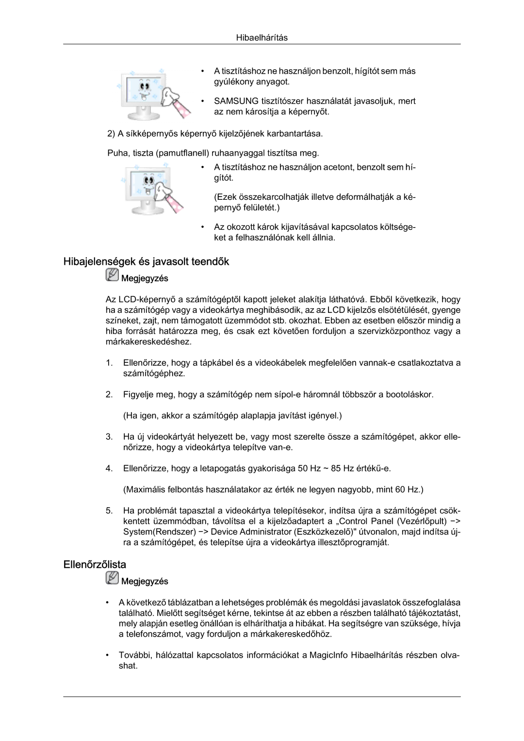 Samsung LH32TCTMBC/EN manual +LEDMHOHQV«JHN«VMDYDVROWWHHQGēN, OOHQēUēOLVWD, +Ledhok£U¯W£V 