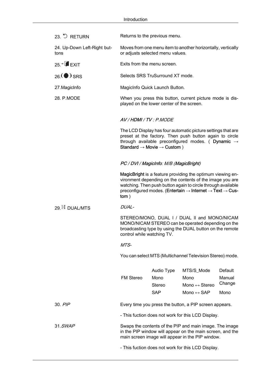 Samsung LH32TCUMBC/EN manual 6WDQGDUG 0RYLH &XVWRP, Wrp 