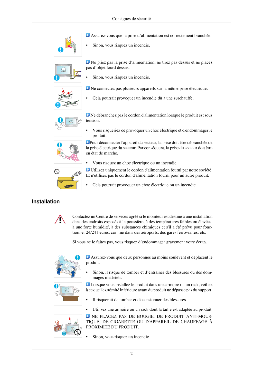 Samsung LH32TCUMBC/EN manual Installation 