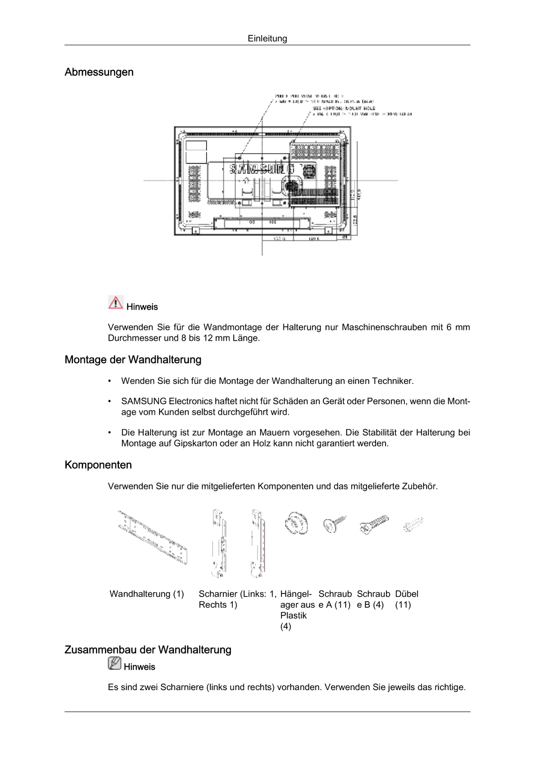 Samsung LH32TCUMBC/EN manual $Ephvvxqjhq, 0RQWDJHGHUDQGKDOWHUXQJ, Rpsrqhqwhq, =XvdpphqedxGhuDqgkdowhuxqj 