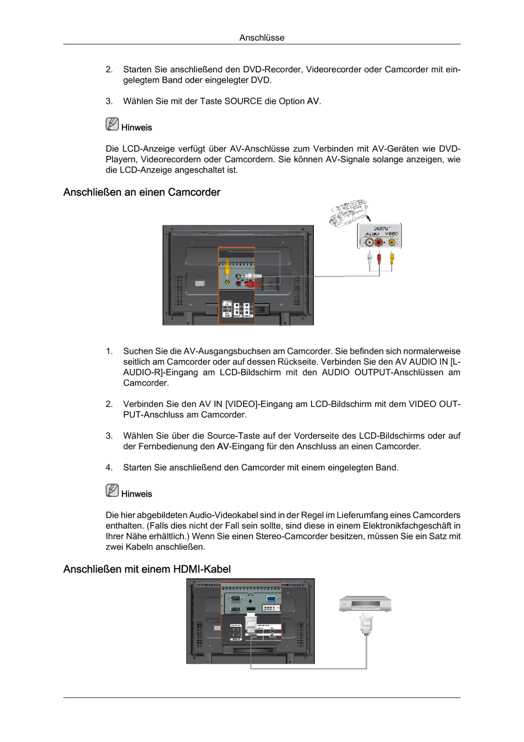 Samsung LH32TCUMBC/EN manual $Qvfkolh¡HqDqHlqhq&Dpfrughu, $QVFKOLH¡HQPLWHLQHP+0,.DEHO, $QVFKO¾VVH 