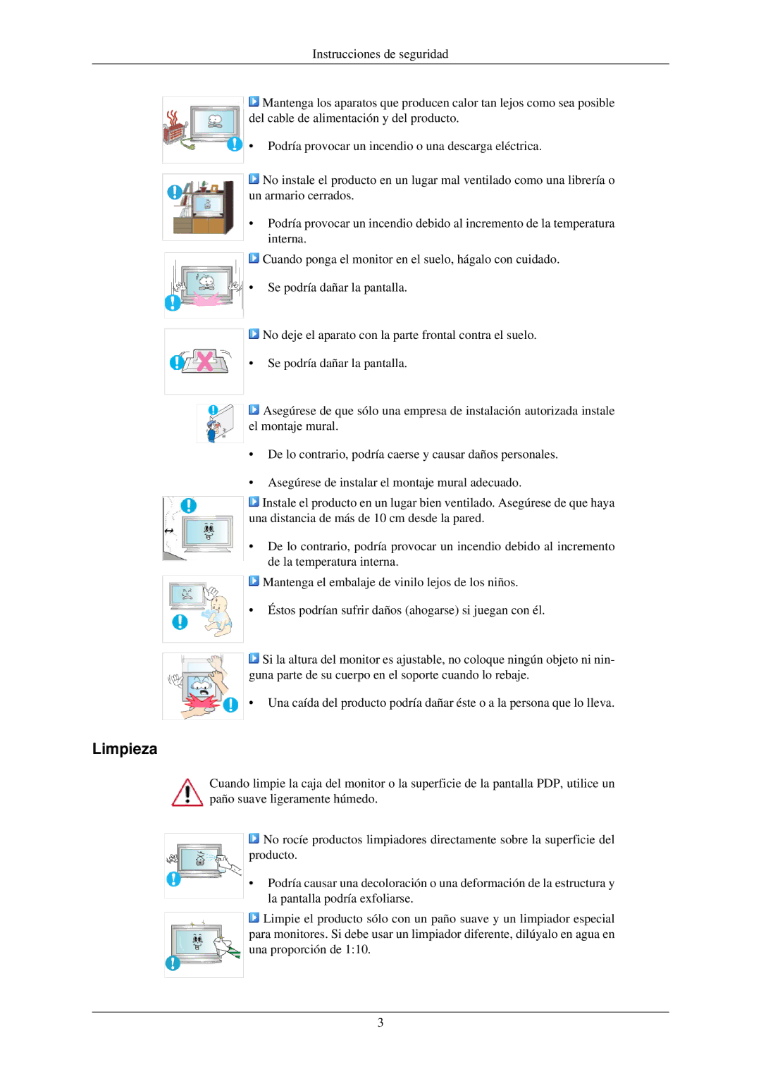 Samsung LH32TCUMBC/EN manual Limpieza 