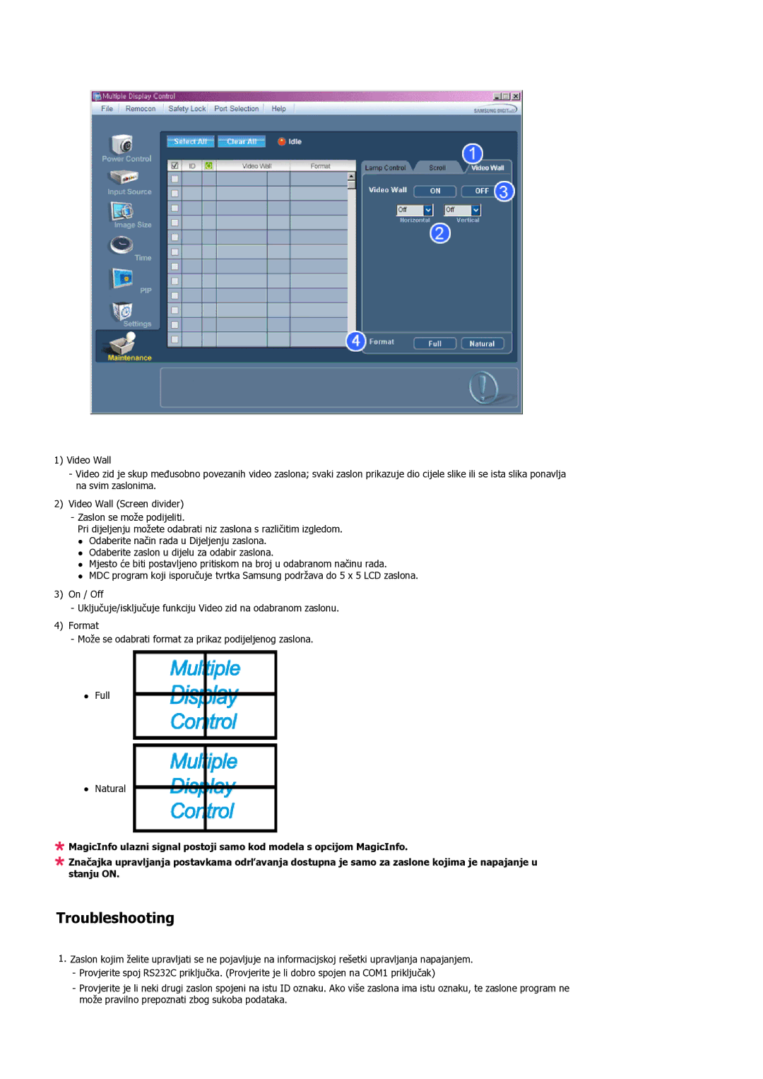 Samsung LH32TCUMBC/EN manual Troubleshooting 