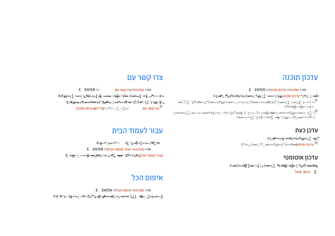 Samsung LH37SHFPLBB/CH manual הכימת, Samsung םע רשק ורצ, תיבה דומעל רובע, לכה סופיא, הנכות ןוכדע 