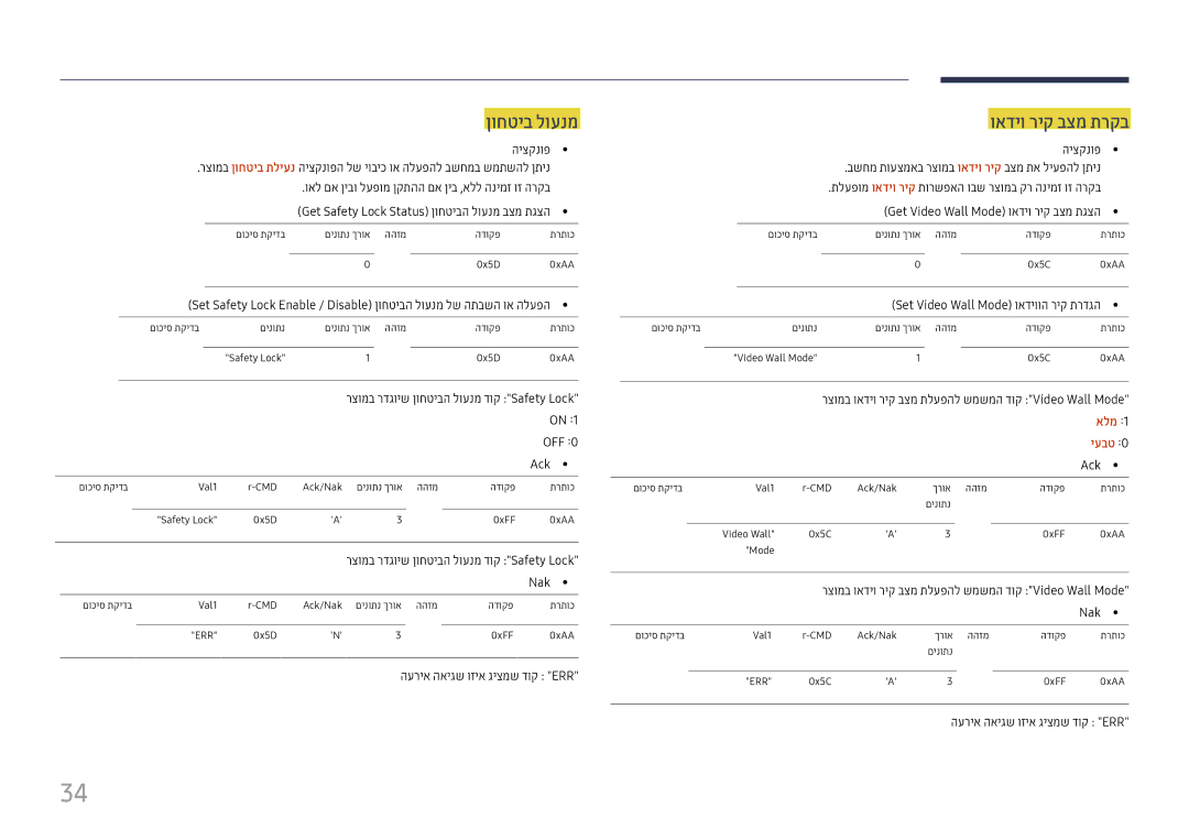 Samsung LH37SHFPLBB/CH manual ןוחטיב לוענמ, ואדיו ריק בצמ תרקב, יעבט 