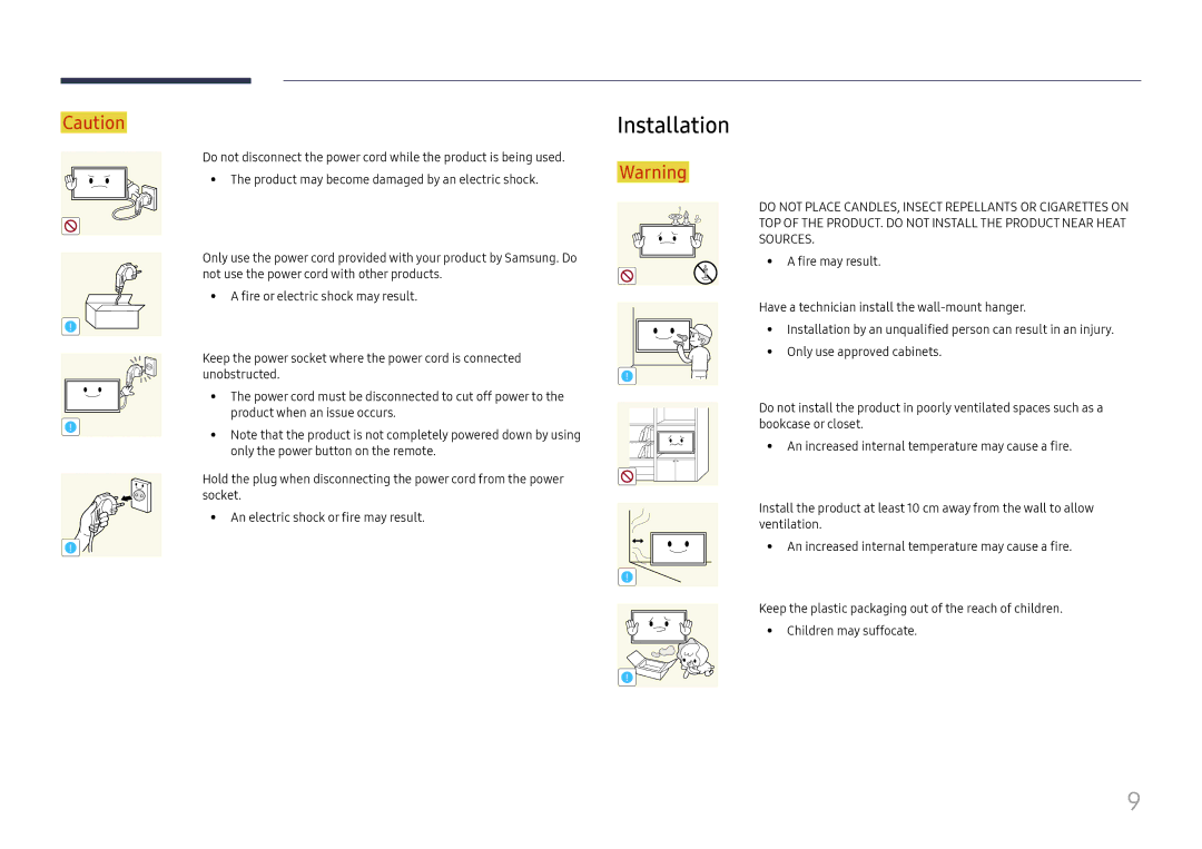 Samsung LH37SHFPLBB/EN manual Installation 