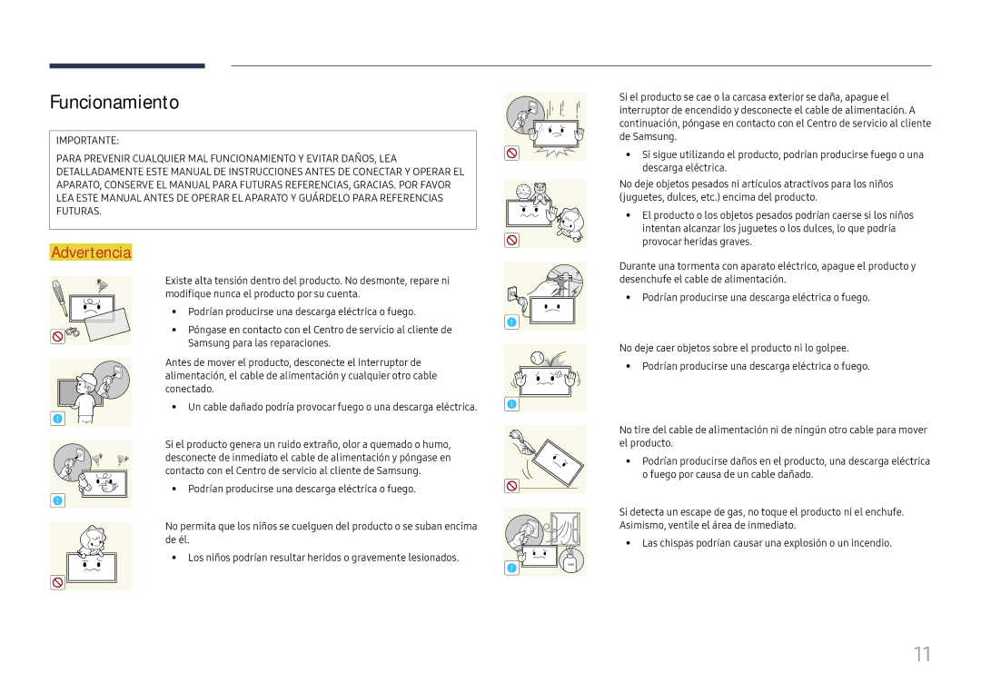 Samsung LH37SHFPLBB/EN manual Funcionamiento 