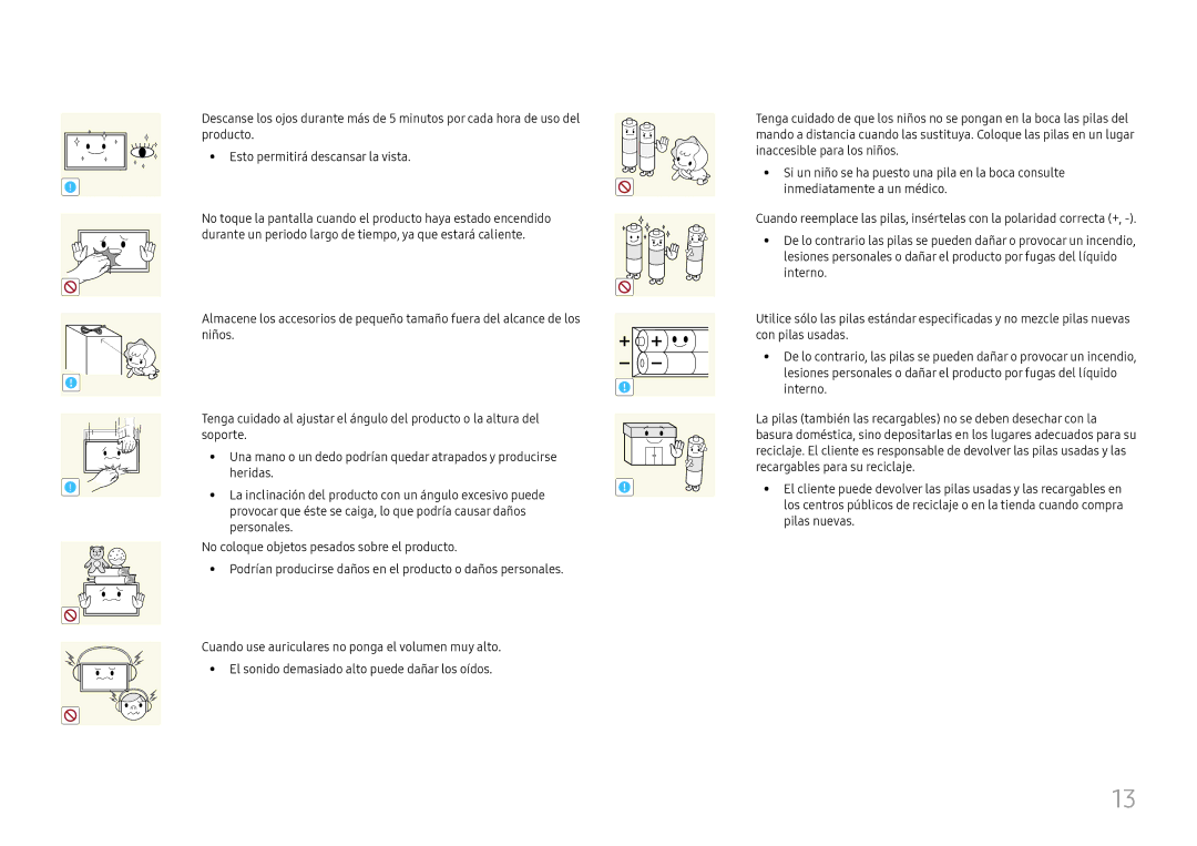 Samsung LH37SHFPLBB/EN manual Podrían producirse daños en el producto o daños personales 