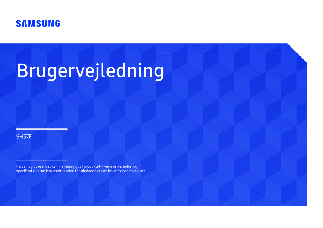 Samsung LH37SHFPLBB/EN manual Brugervejledning 