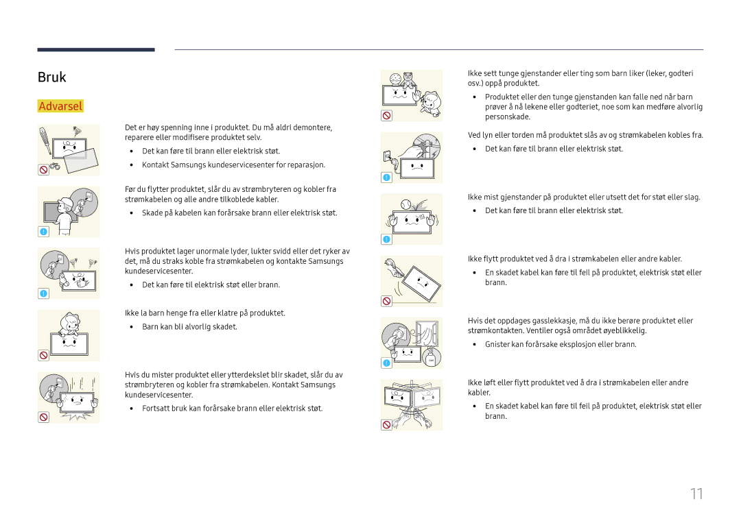 Samsung LH37SHFPLBB/EN manual Bruk 