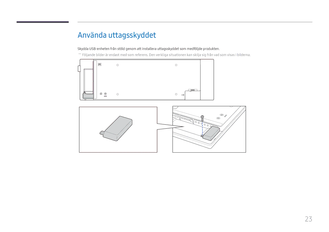 Samsung LH37SHFPLBB/EN manual Använda uttagsskyddet 