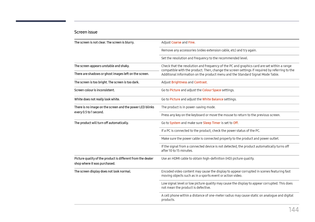 Samsung LH37SHFPLBB/UE, LH37SHFPLBB/NG, LH37SHFPLBB/CH manual 144, Adjust Brightness and Contrast 