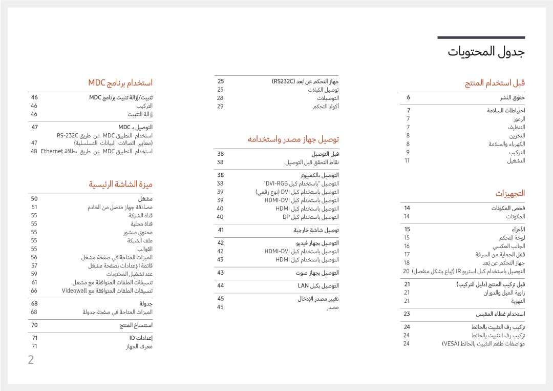 Samsung LH37SHFPLBB/UE, LH37SHFPLBB/NG manual تايوتحملا لودج 