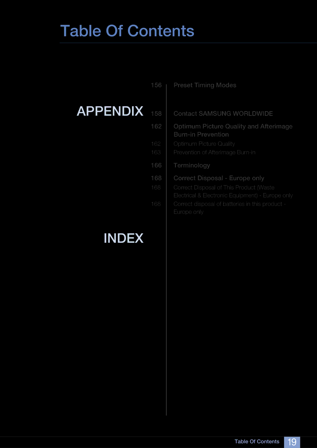 Samsung LH40ARPLBC/XY, LH40ARPLBC/EN manual Appendix 