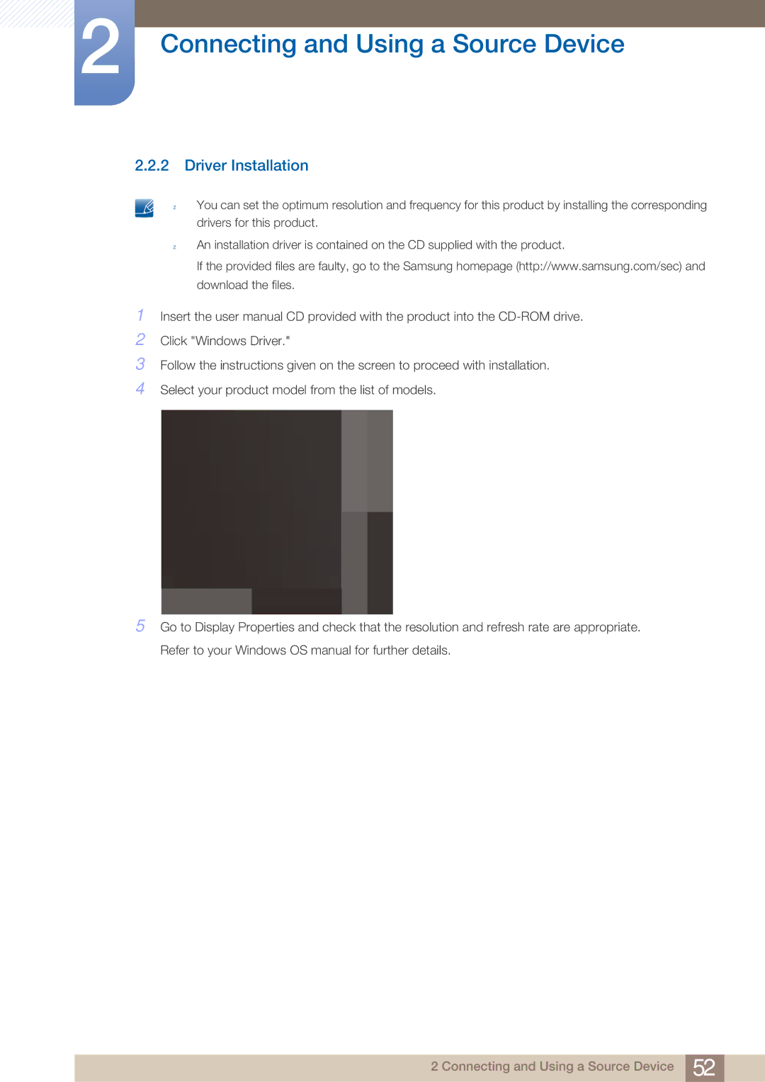 Samsung LH40ARPLBC/EN, LH40ARPLBC/XY manual Driver Installation 