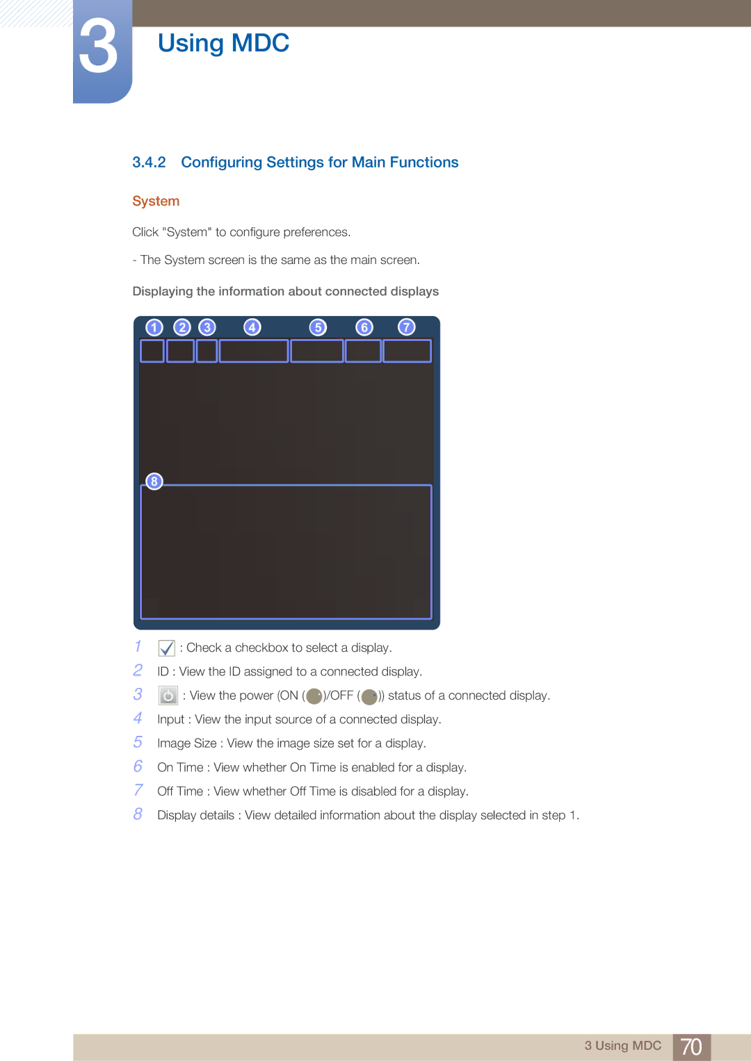 Samsung LH40ARPLBC/EN, LH40ARPLBC/XY manual Configuring Settings for Main Functions, System 