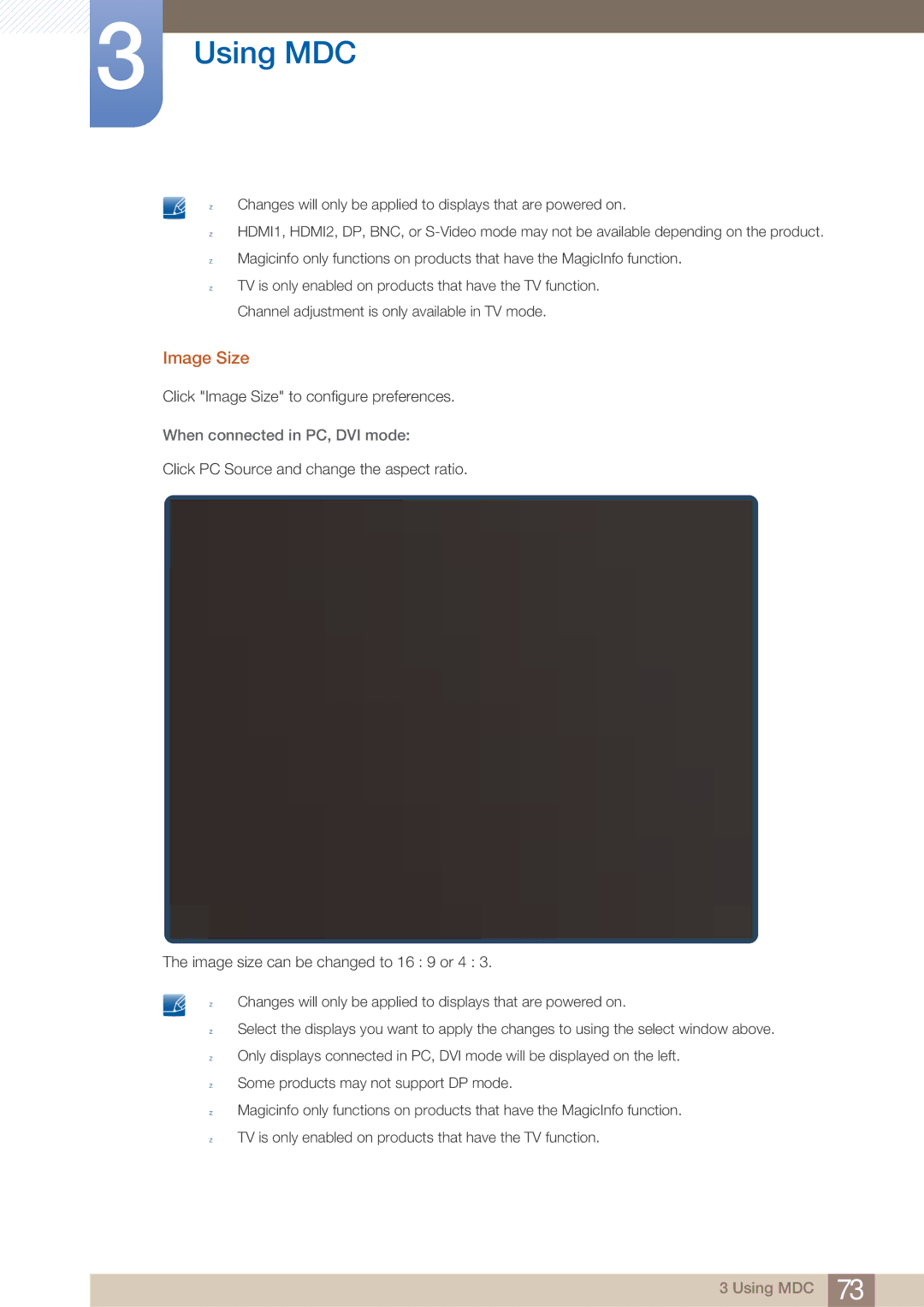 Samsung LH40ARPLBC/XY, LH40ARPLBC/EN manual Image Size 