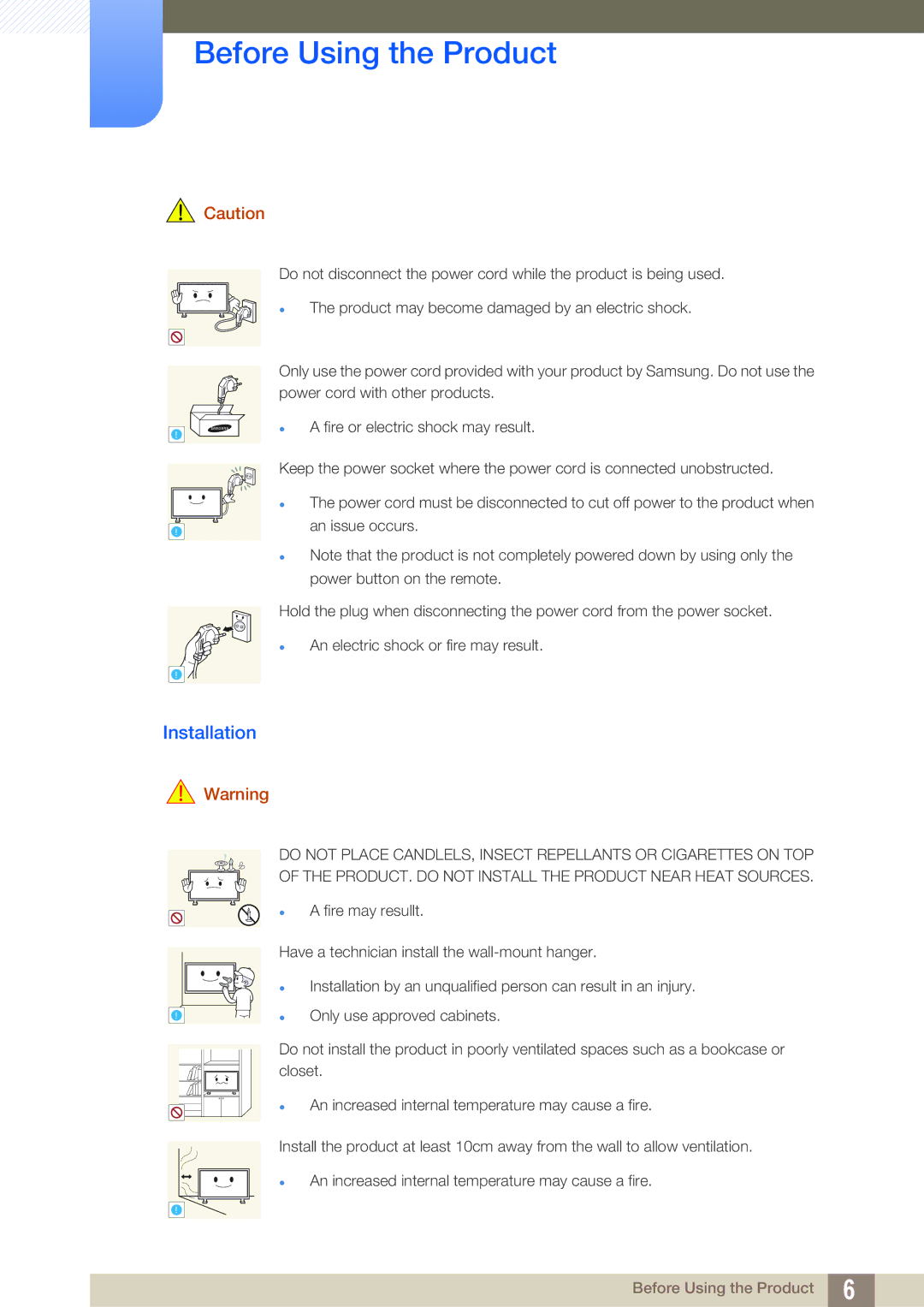 Samsung LH40ARPLBC/EN, LH46ARPLBC/EN, LH32ARPLBC/EN, LH40ARPLBC/XY, LH32ARPLBC/XY, LH46ARPLBC/XY manual Installation 