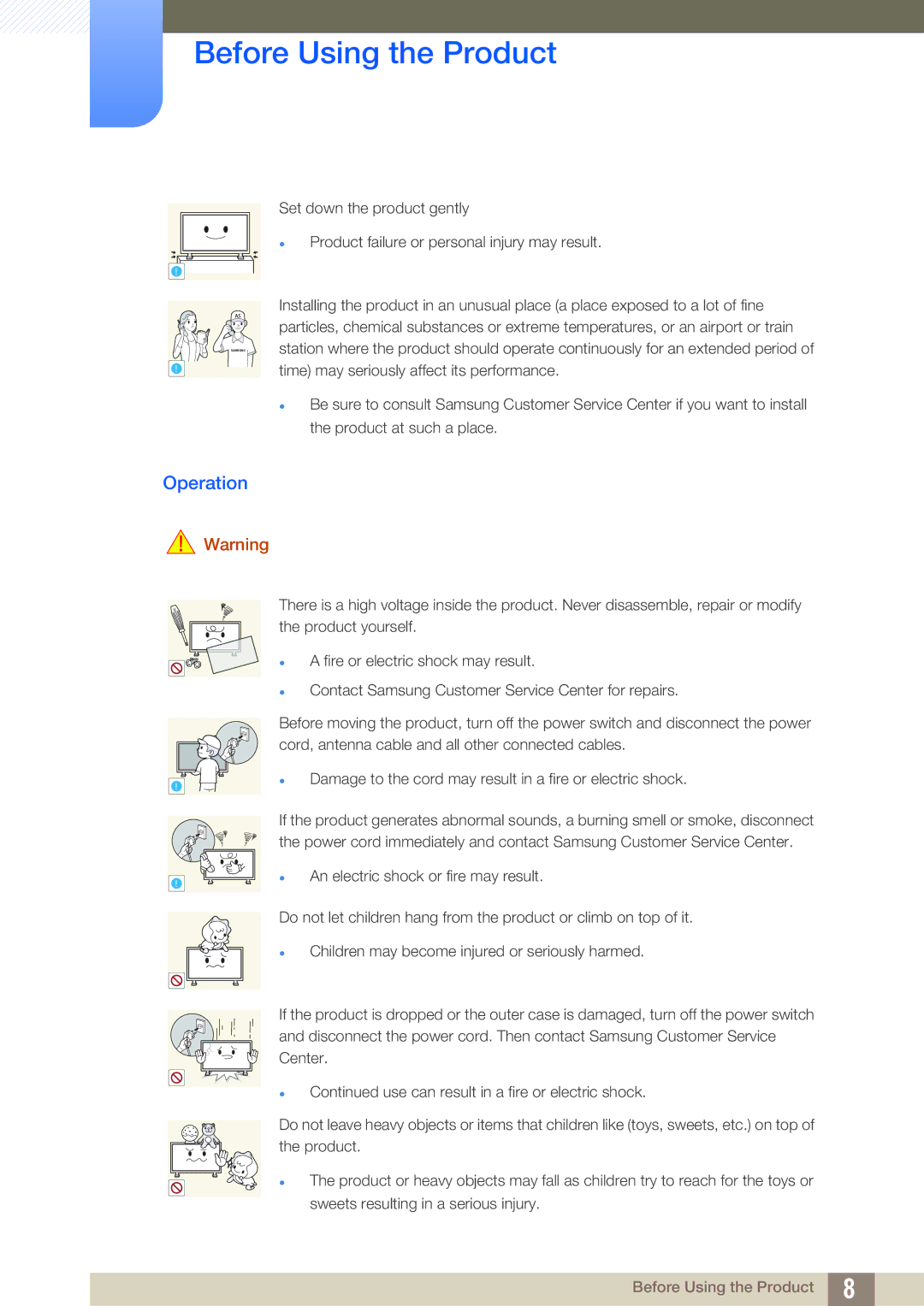 Samsung LH32ARPLBC/EN, LH40ARPLBC/EN, LH46ARPLBC/EN, LH40ARPLBC/XY, LH32ARPLBC/XY, LH46ARPLBC/XY manual Operation 