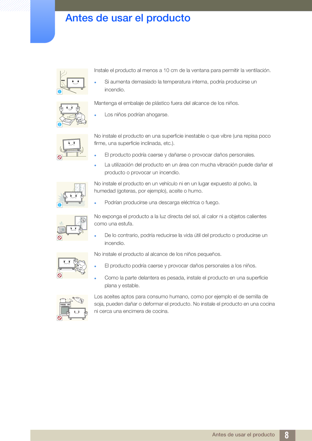 Samsung LH32ARPLBC/EN, LH40ARPLBC/EN, LH46ARPLBC/EN manual Antes de usar el producto 