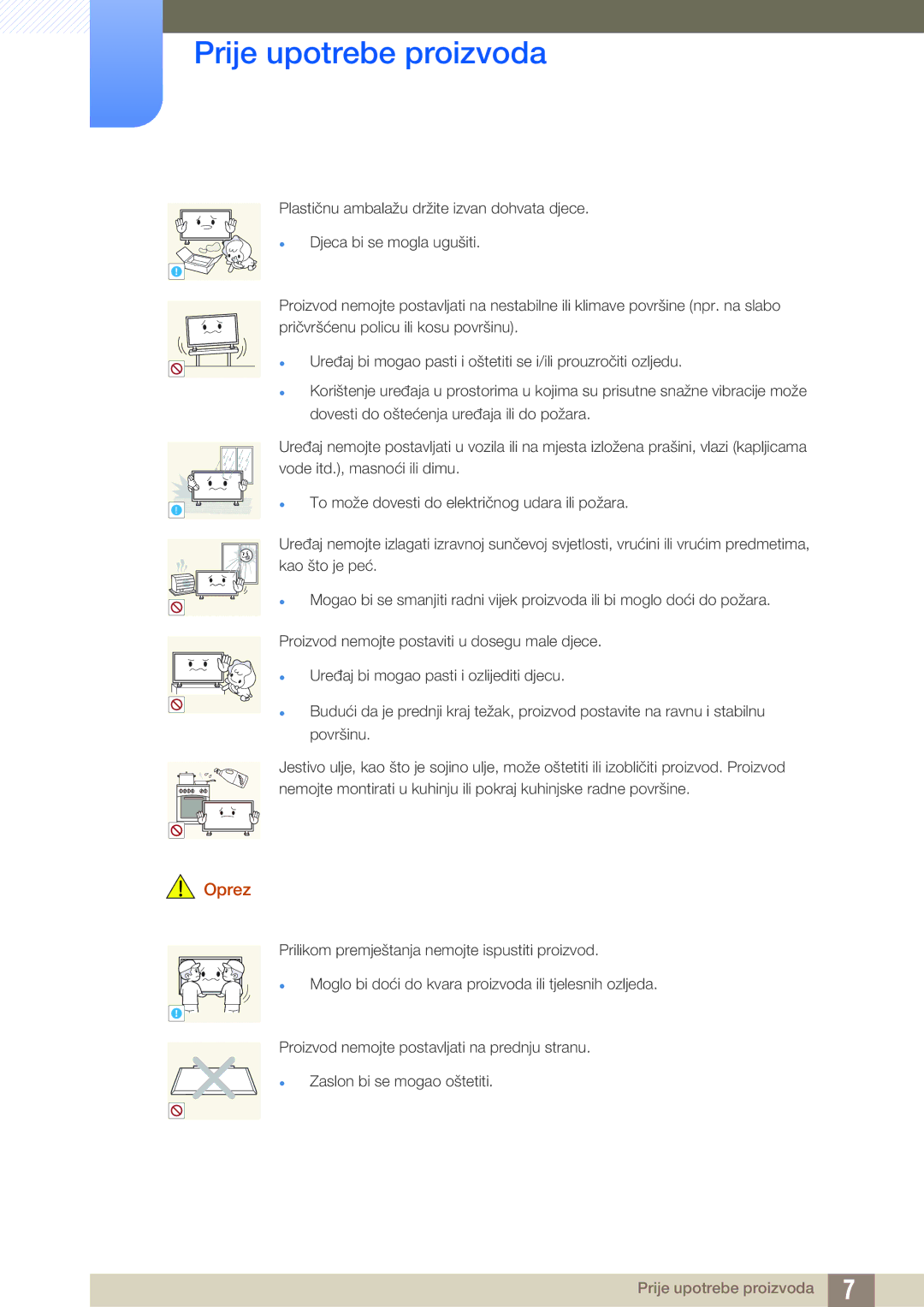 Samsung LH46ARPLBC/EN, LH40ARPLBC/EN manual Prije upotrebe proizvoda 