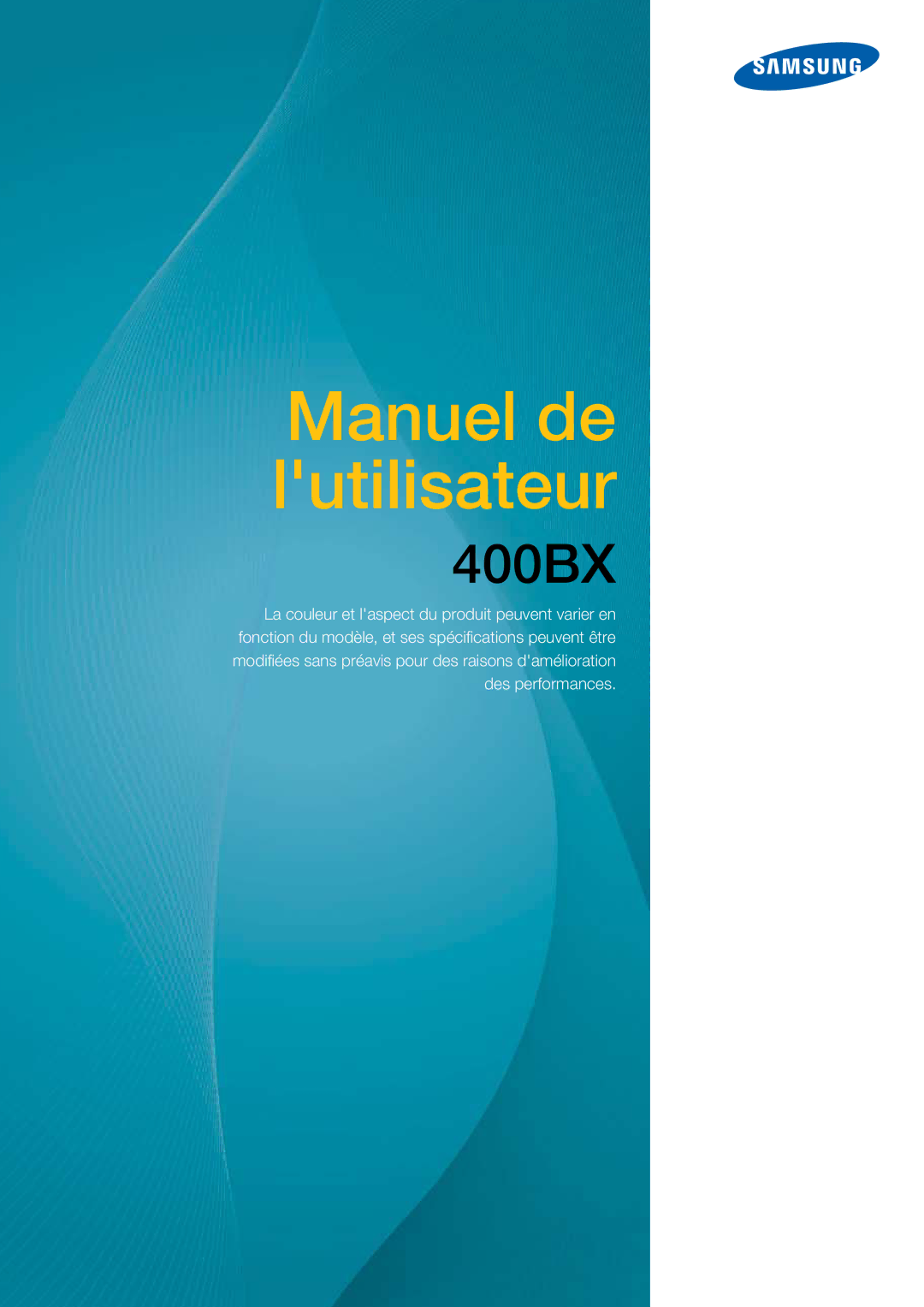 Samsung LH40ARPLBC/EN manual Manuel de lutilisateur 